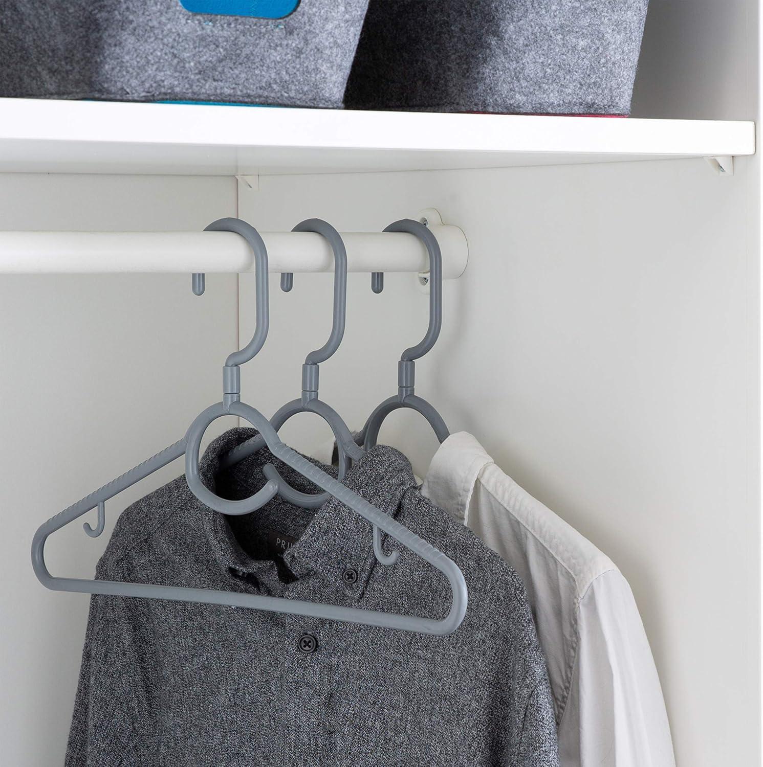 Laundry 360 Woolite Plastic Standard Hanger for Dress/Shirt/Sweater (Set of 5)