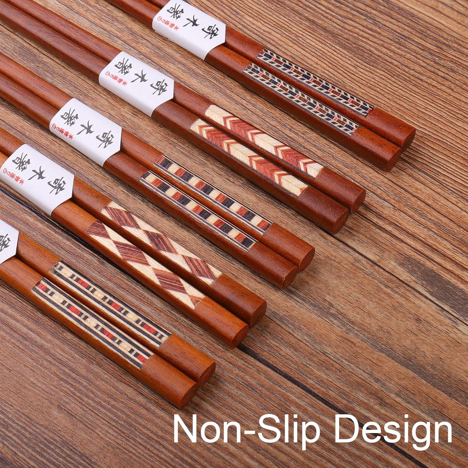 Clearance! Jklop Reusable Chopsticks Japanese Natural Wooden Classic Style Pairs Lightweight Hand Carved Sticks 8.8 Inch 22.5Cm Gift Set Tableware Kitchen Gadgets Khaki Wood Best Sale!