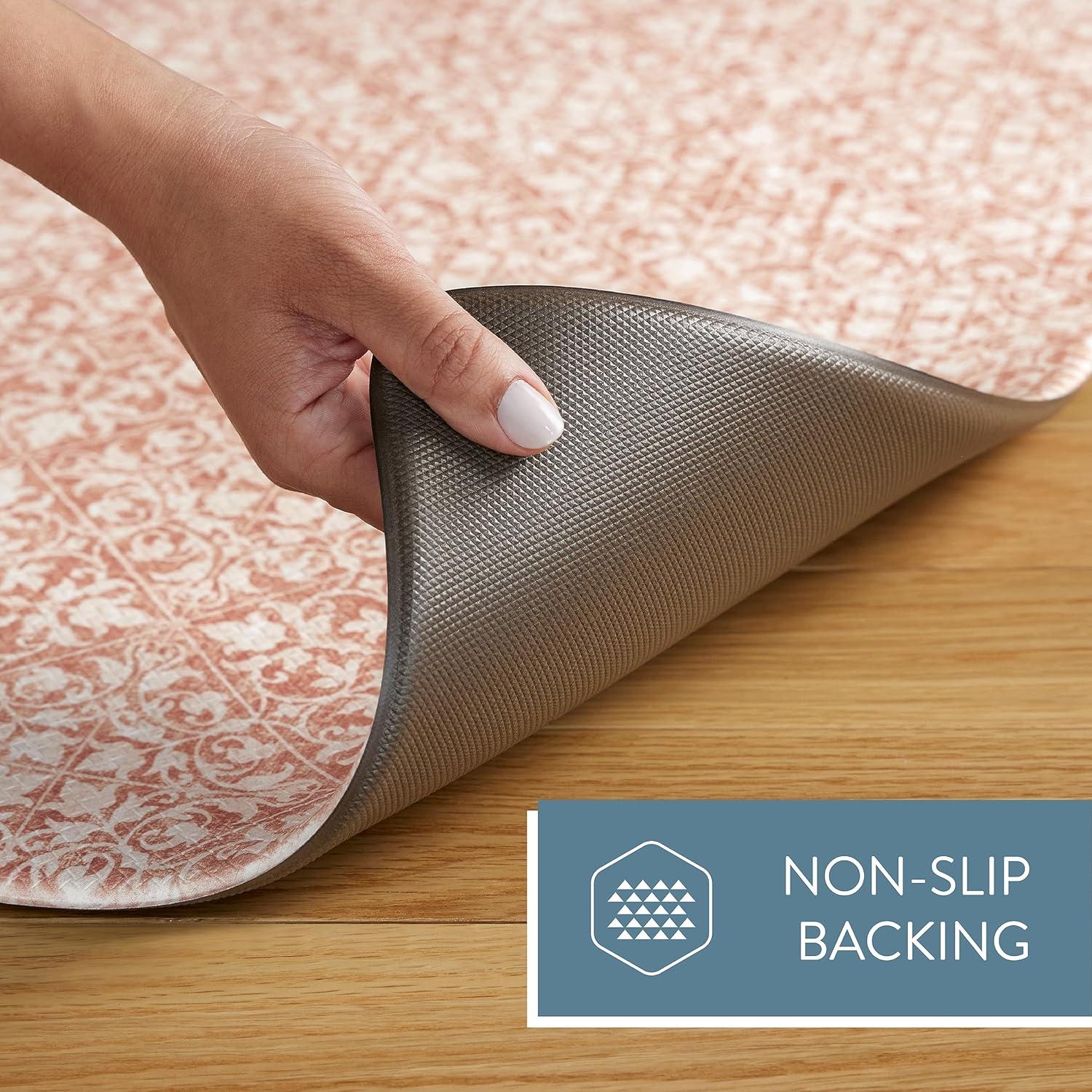 Town & Country Living TOWN & COUNTRY BASICS Comfort Plus Non-Slip Backing Vintage Medallion Tile Anti Fatigue Comfort Mat