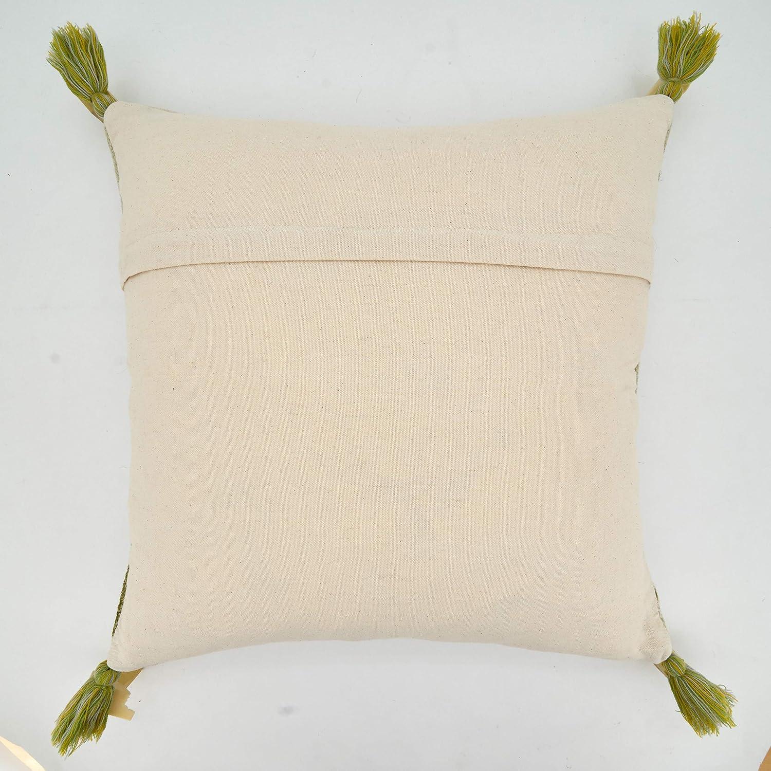 Saro Blossom Collection Floral Cotton Pillow Cover