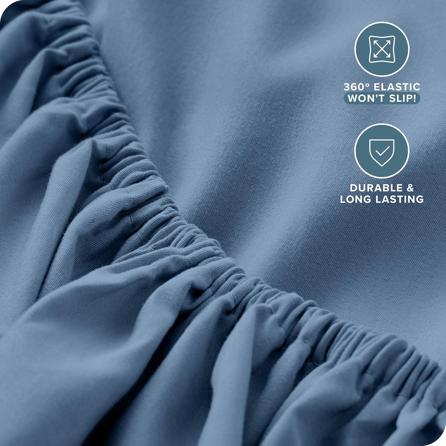 Bare Home 24" Extra Deep Pocket Microfiber Fitted Sheet