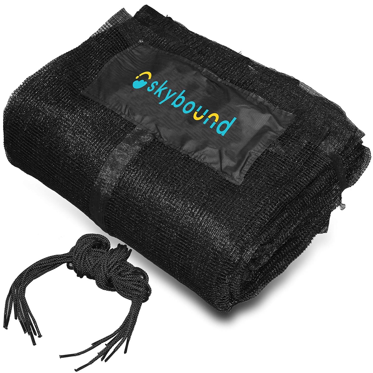 SkyBound Replacement Trampoline Safety Net Enclosure - Fits 14ft Trampolines that have 6 Straight Poles and Pole Caps w/ Bolts - Net Only!