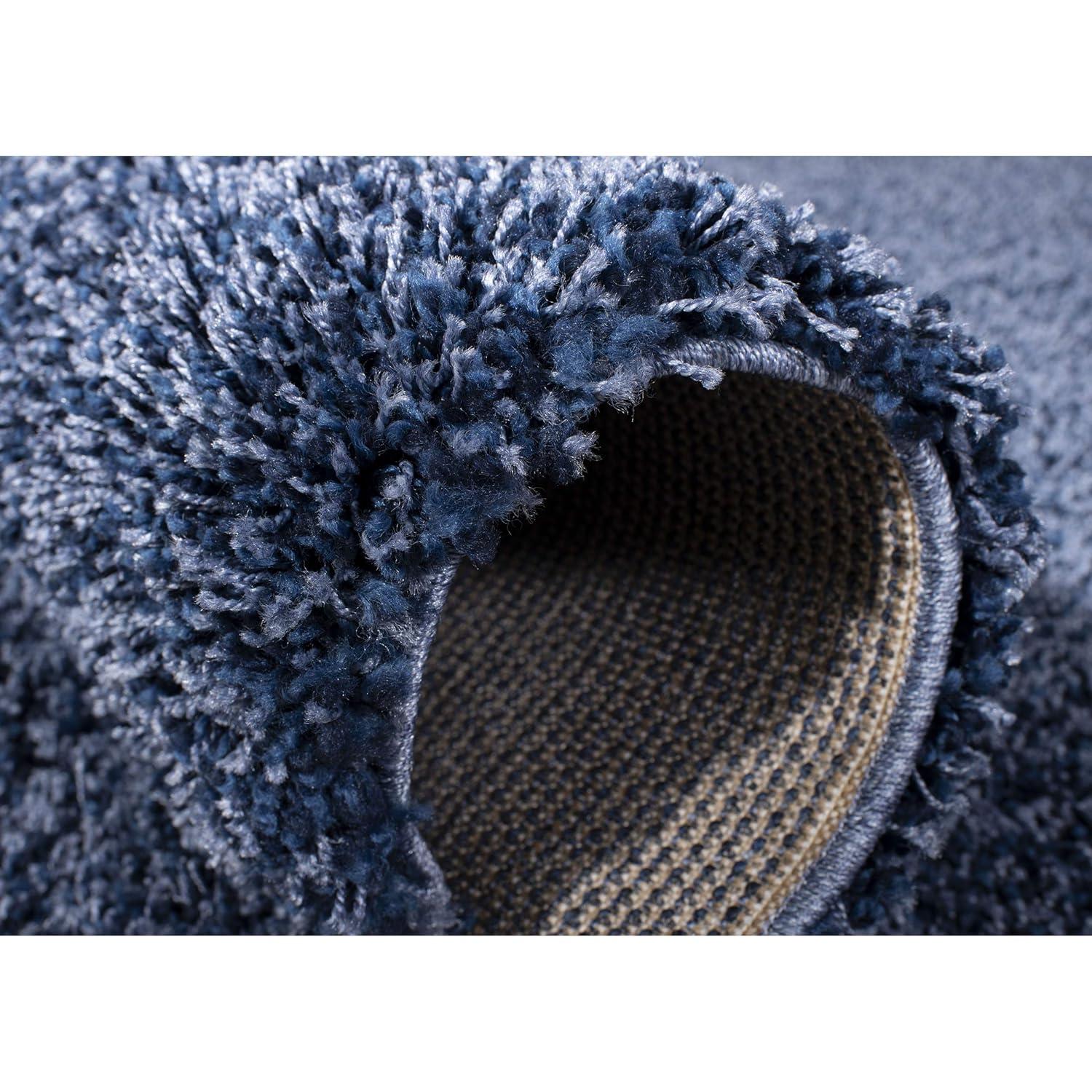 California Shag SG151 Power Loomed Indoor Area Rug - Navy - 9'x12' - Safavieh