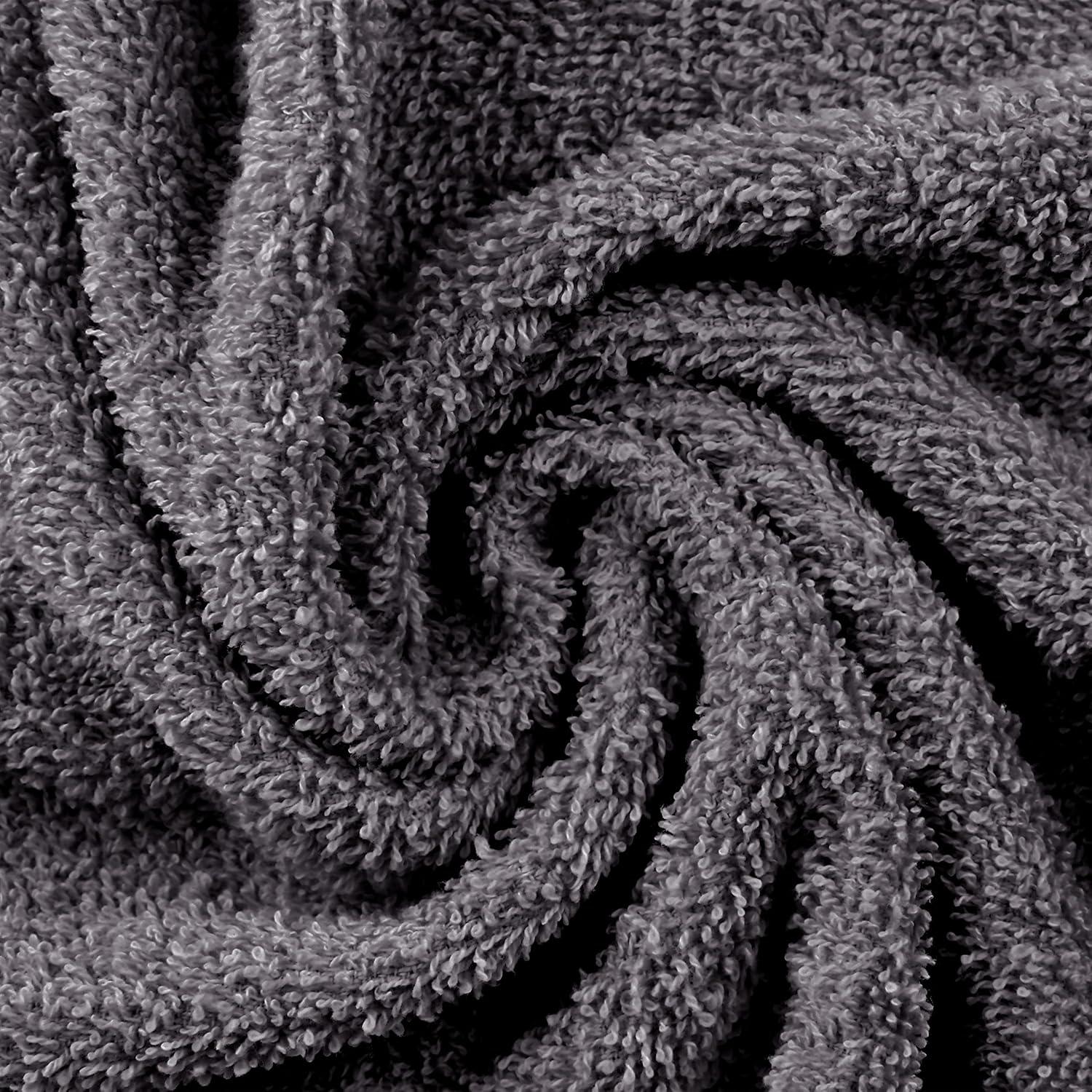 Superior Eco-Friendly Cotton Solid 12-Piece Graphite Towel Set