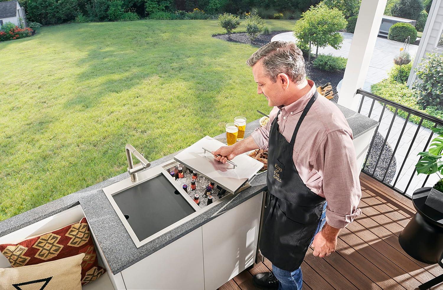 Merino 13'' Stainless Steel 7 Drop-In Outdoor Sink