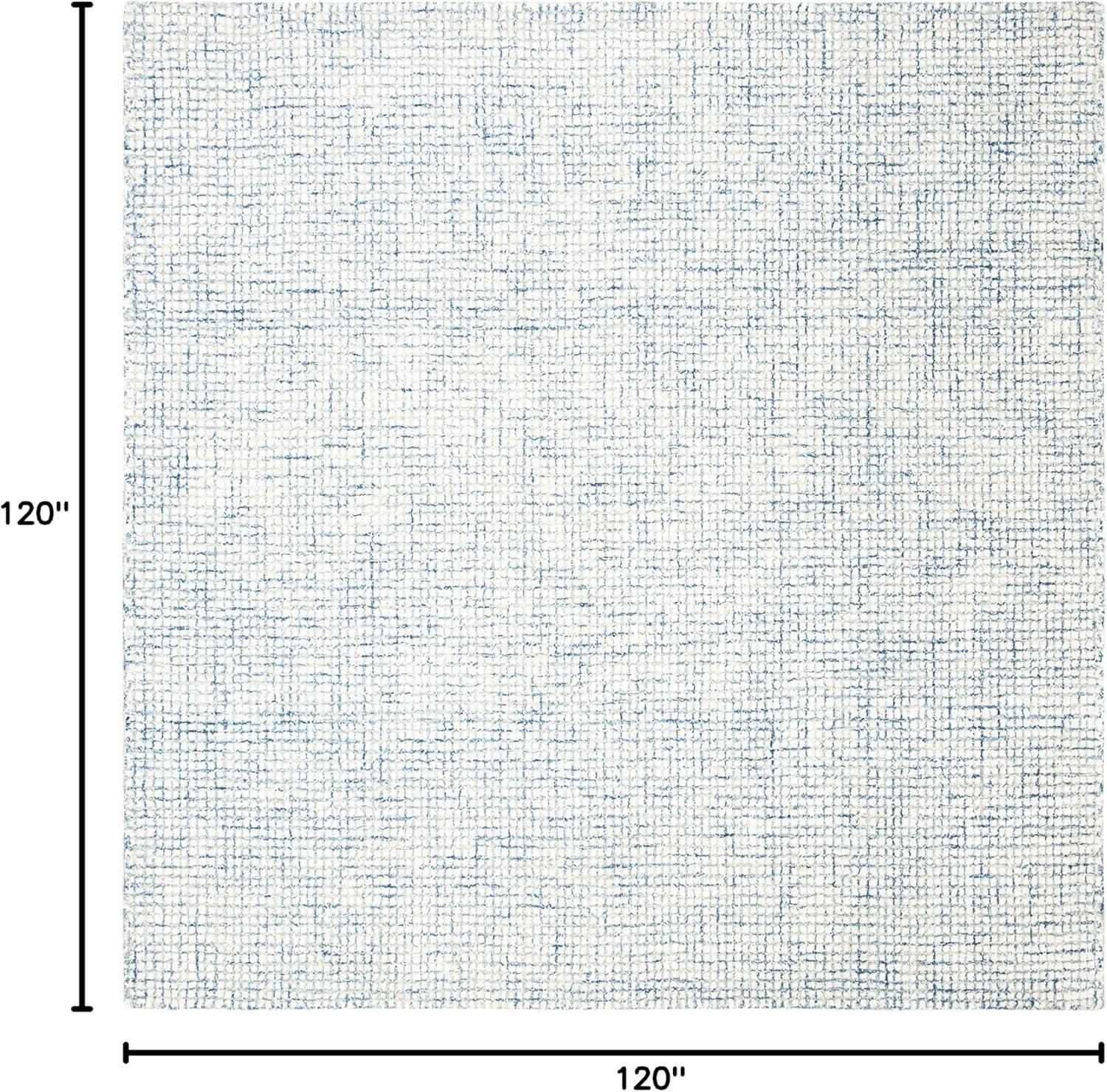 SAFAVIEH Abstract Dalia Geometric Area Rug, Ivory/Blue, 10' x 10' Square