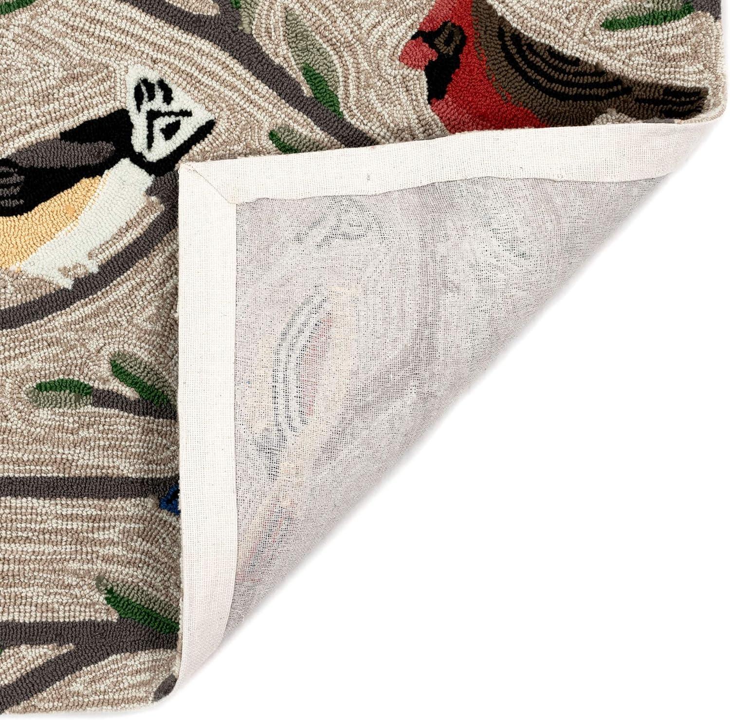 Liora Manne Frontporch Birds Indoor/Outdoor Rug Neutral 2'6" x 4'