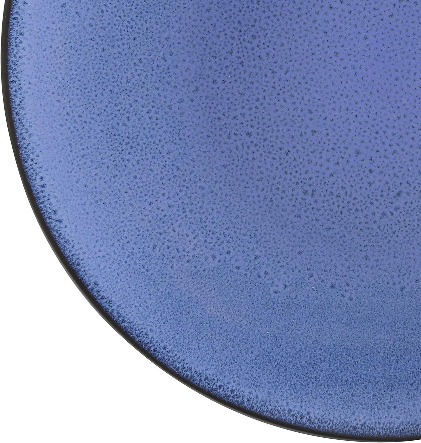 Blue Ceramic 16-Piece Reactive Glaze Dinnerware Set