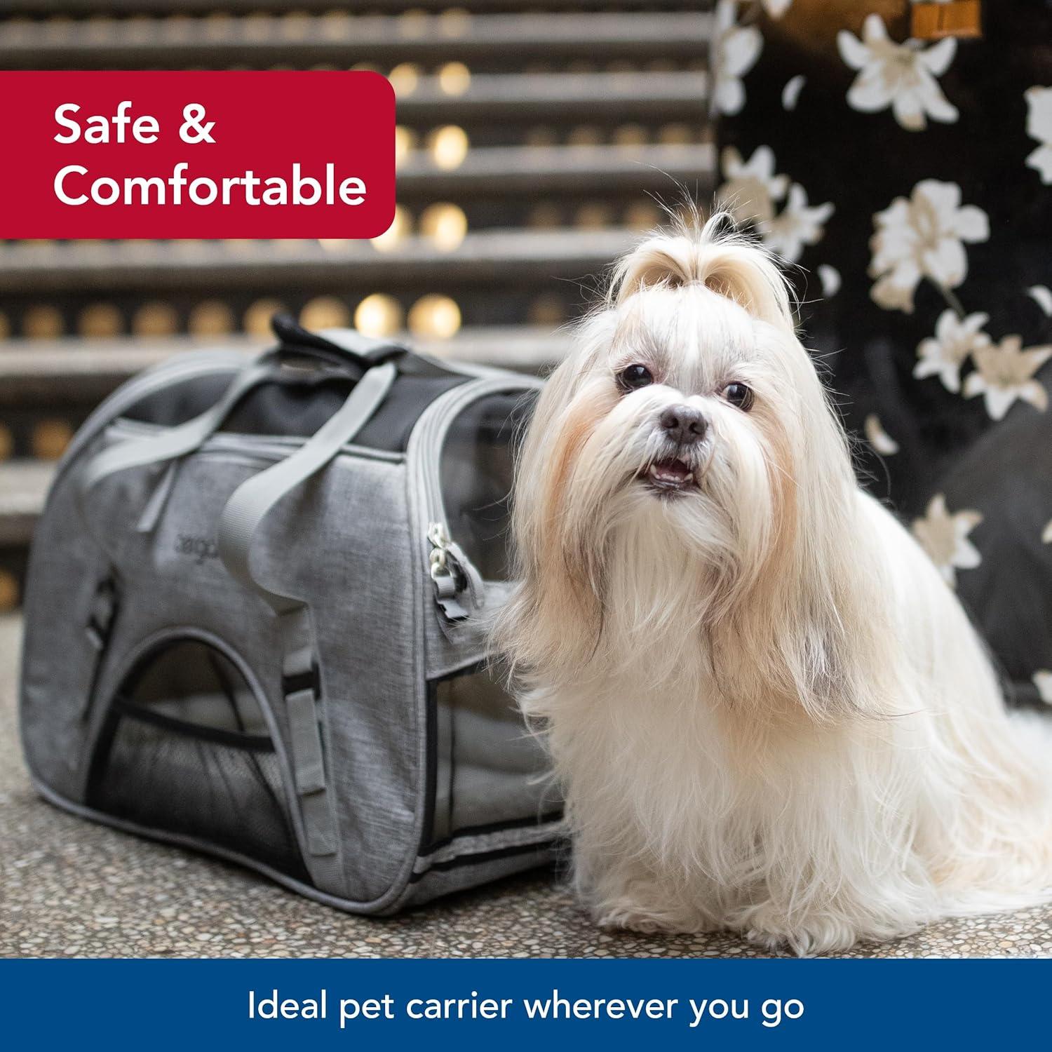 Coastal Pet Bergan Comfort Carrier - Heather Grey Large (19 x 10 x 13 Inches)