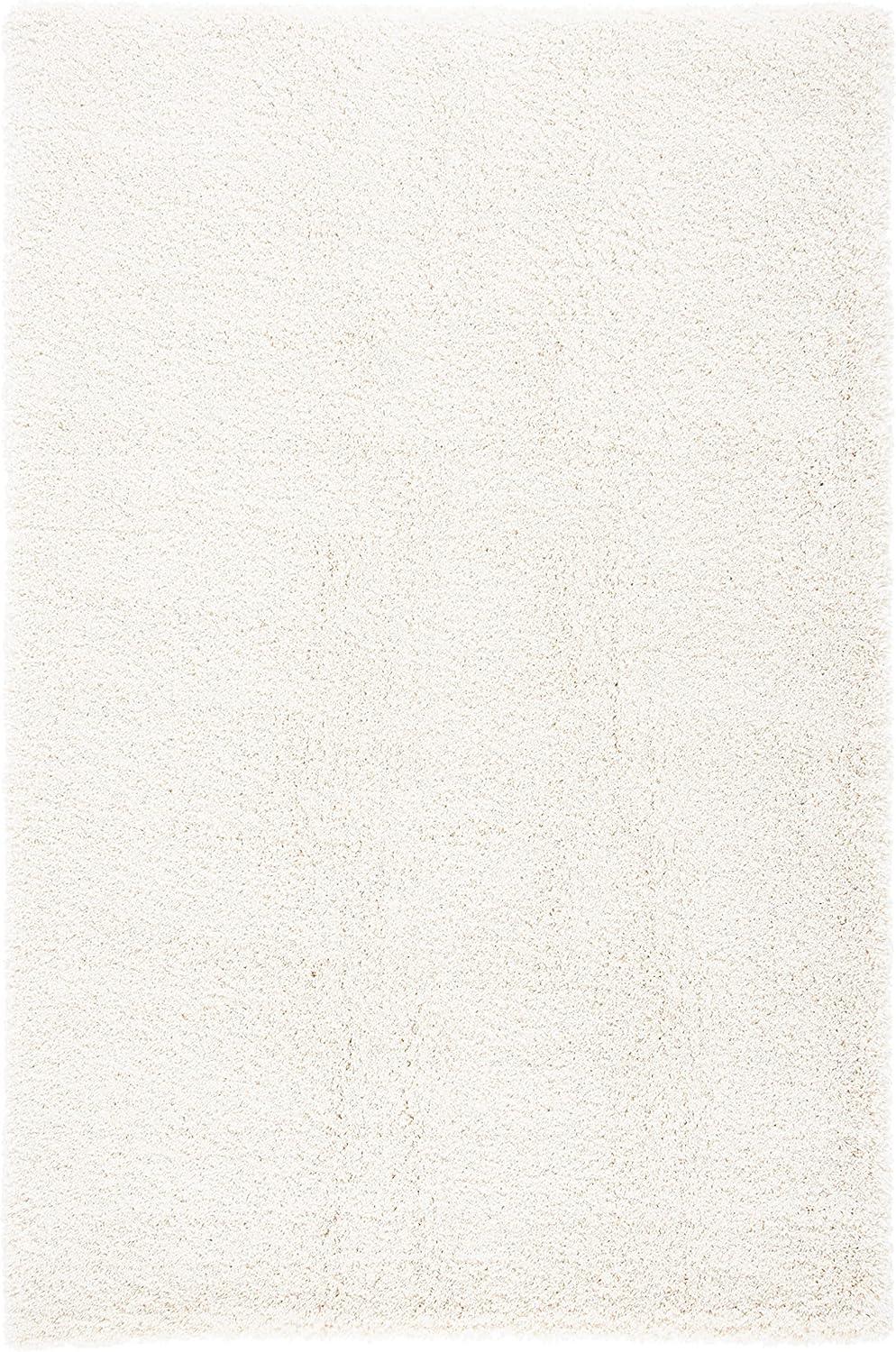 SAFAVIEH Milan Harlow Solid Plush Shag Area Rug, Ivory, 8'6" x 12'