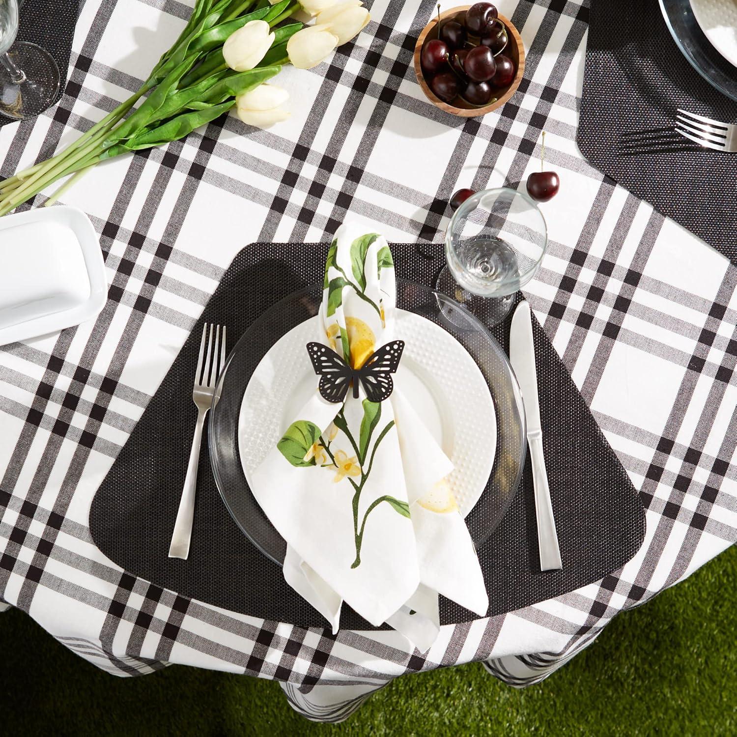 Black Solid Wedge Table Placemat (Set of 6)