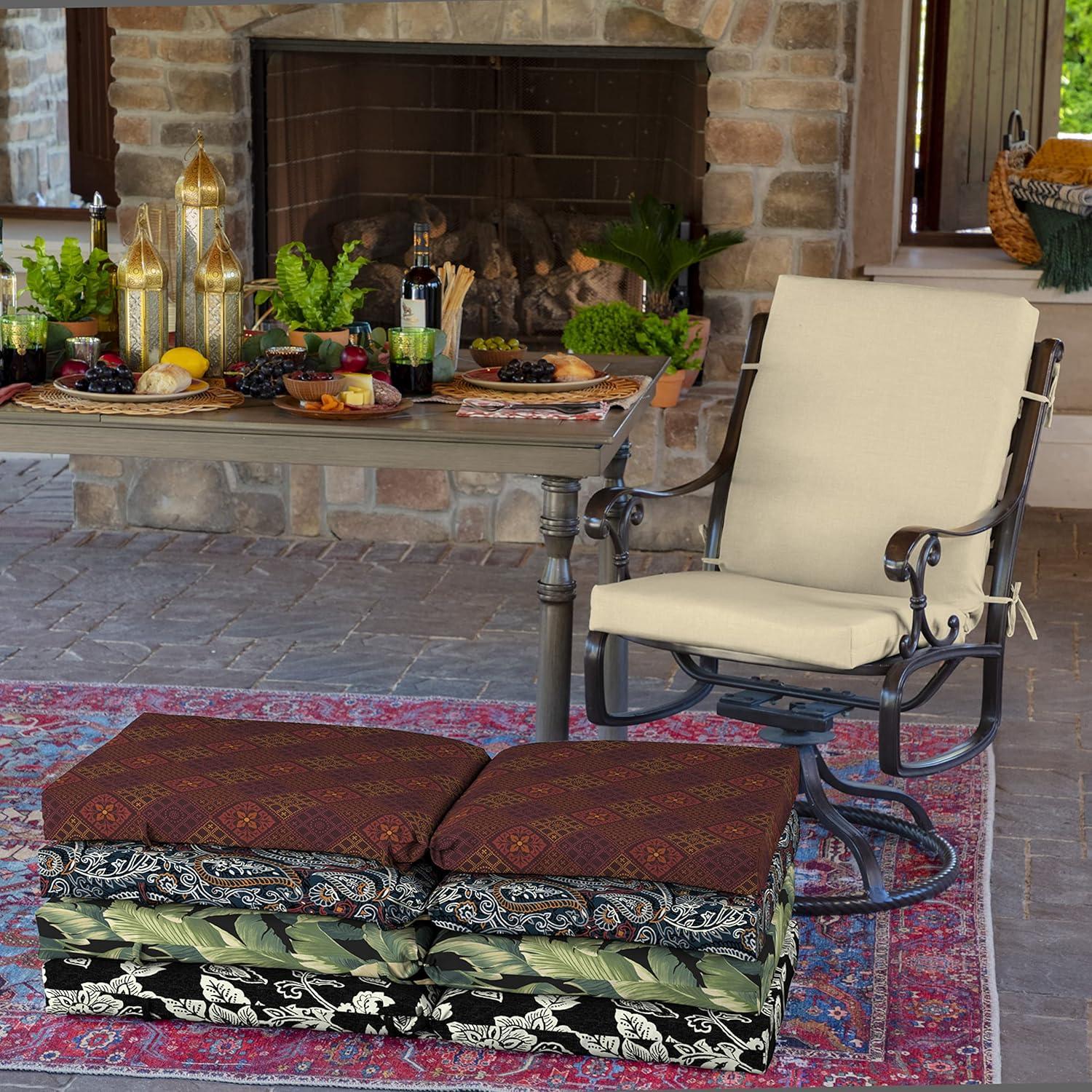 Arden Selections Outdoor Dining Chair Cushion 20 x 20, Tan Leala