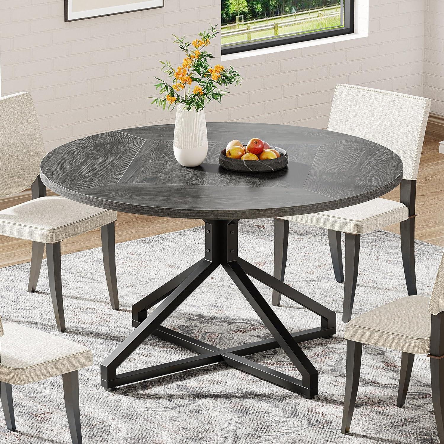 Millwood Pines 47 Inch Round Dining Table For 4-6 People