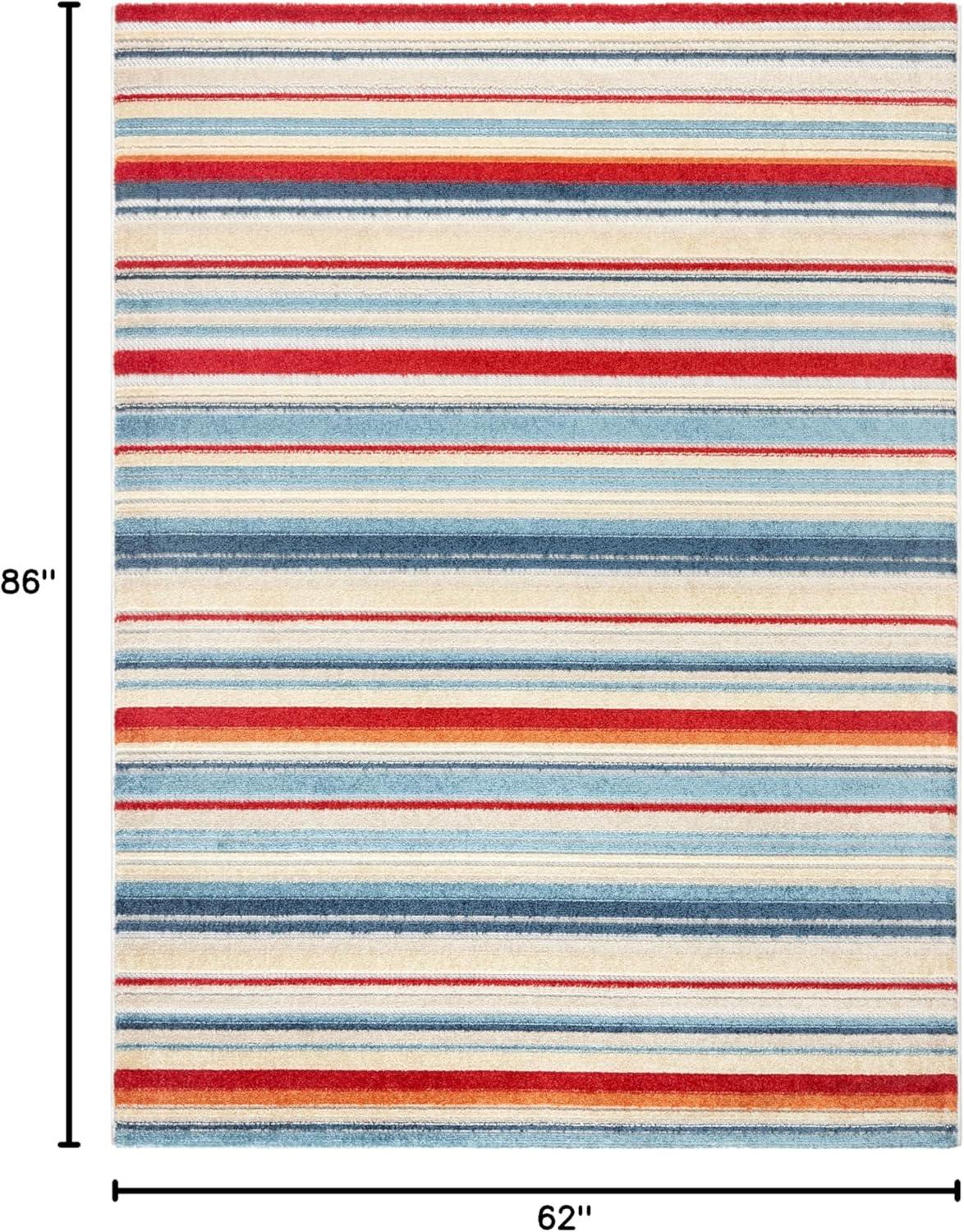 TOWN & COUNTRY EVERYDAY Rio Multicolor Stripe Indoor Outdoor Area Rug