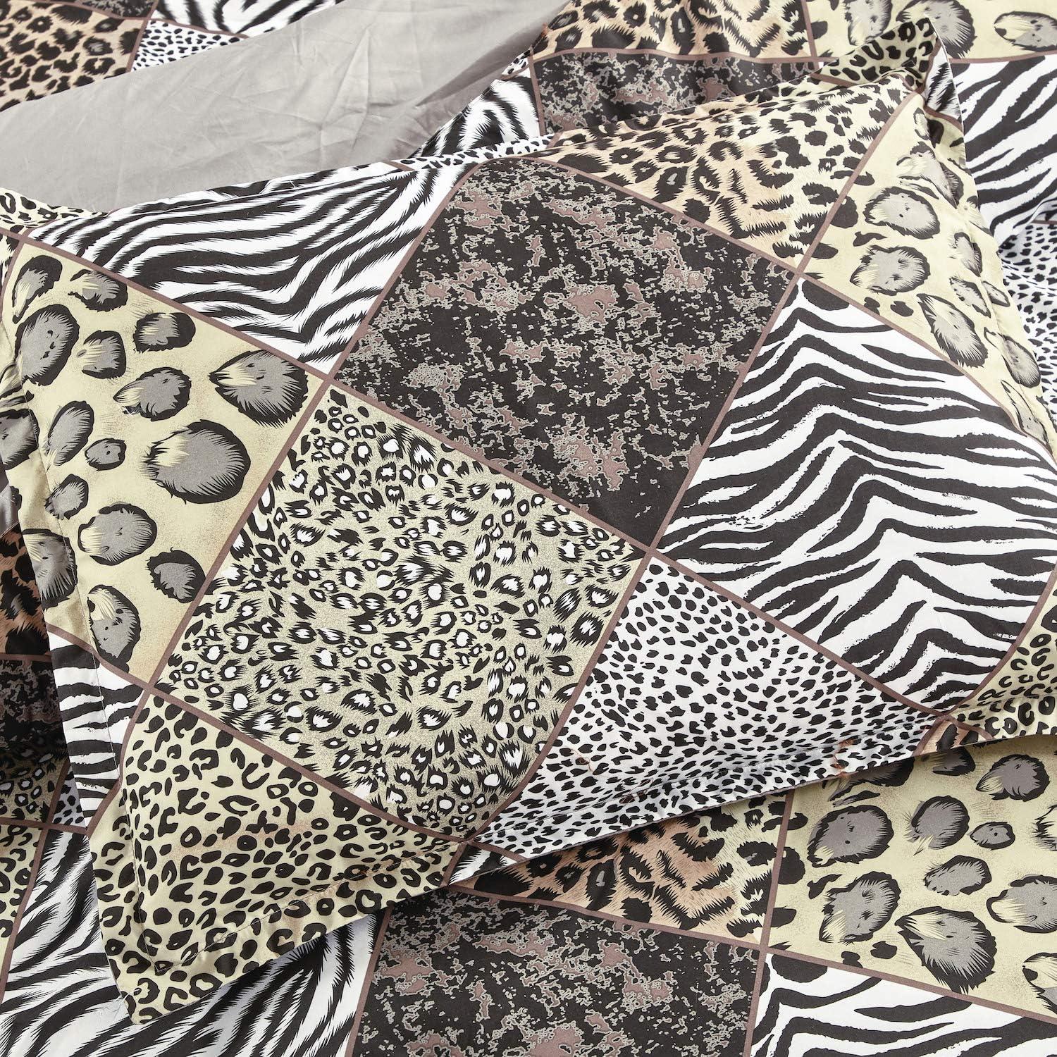 Box Stitch Animal Print Comforter Set
