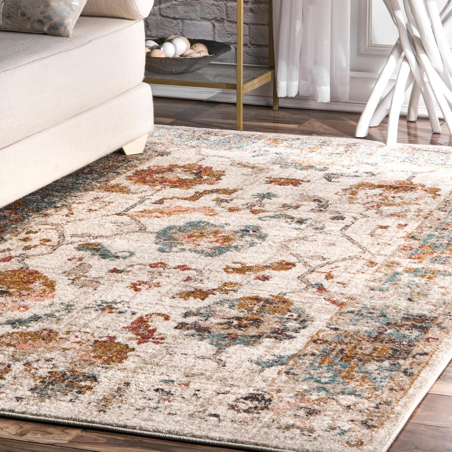 nuLOOM Cecil Vintage Floral Area Rug, 6' 7", Beige