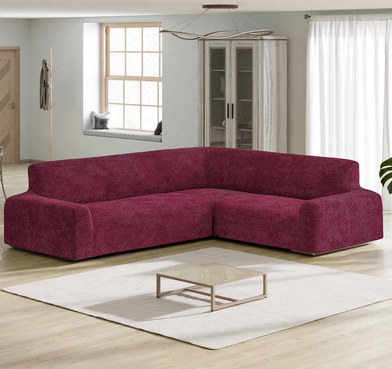 Stretchy Slipcover for Corner Sofa - Soft to Touch & Easy to Clean - Velvet Collection