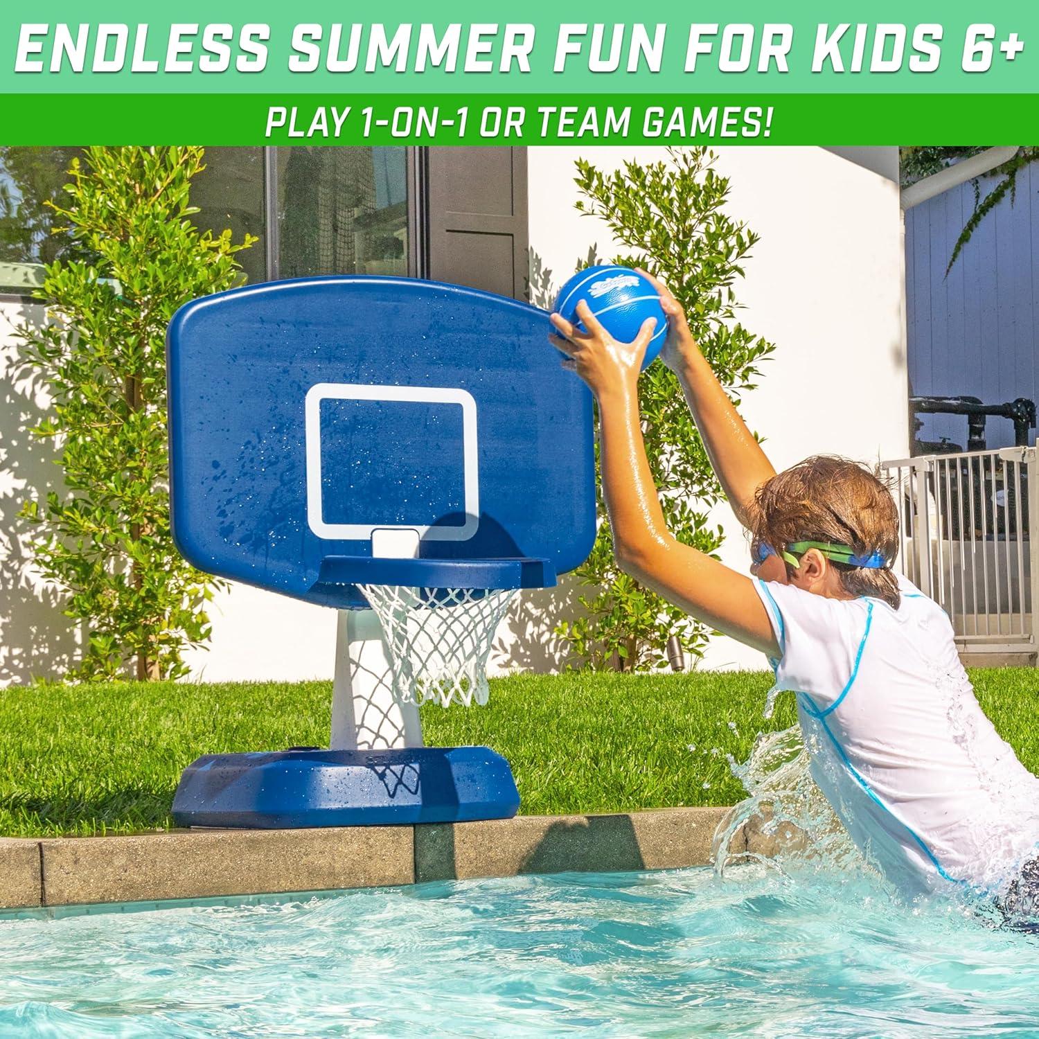 GoSports Splash Hoop Classic Swimming Pool Basketball Game - Blue