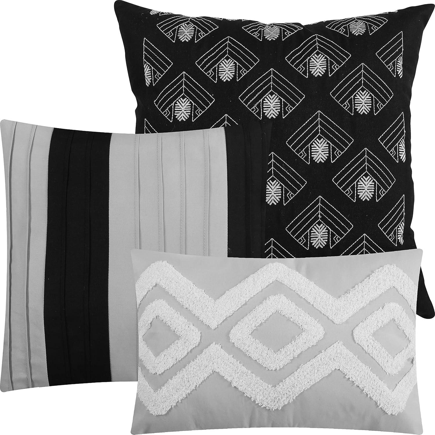 Nanshing America, Inc Vernice 7 Piece Geometric Comforter Set