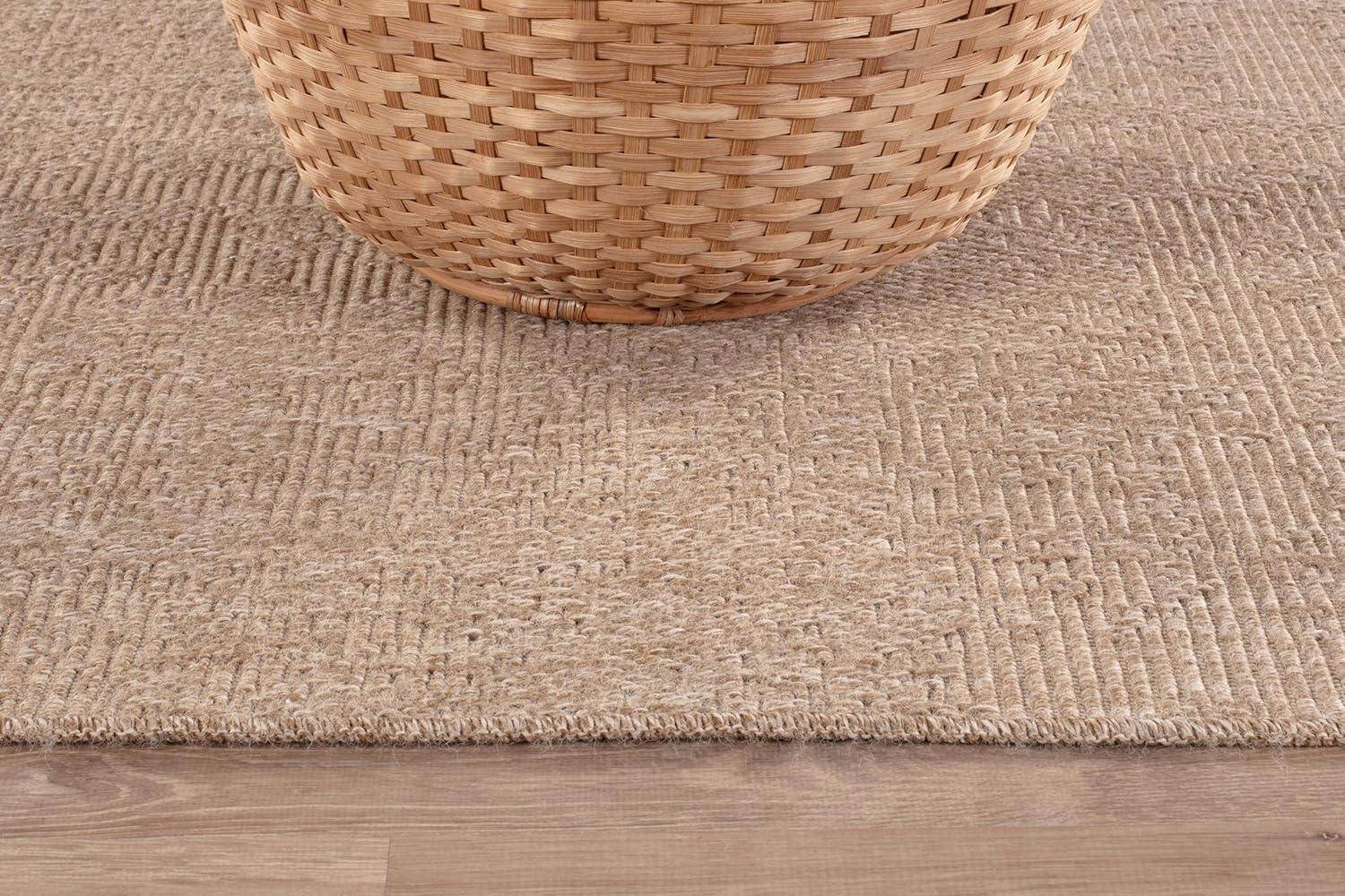 4'x6' Pata Hand Woven Chunky Jute Area Rug, Natural - JONATHAN Y