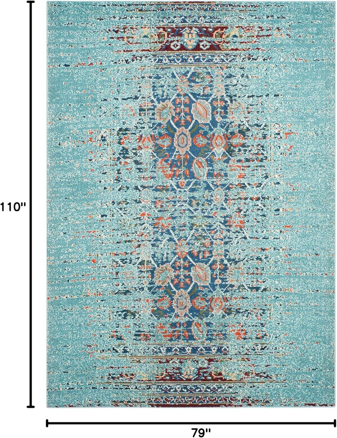 Monaco MNC208 Power Loomed Indoor Area Rug - Blue/Multi - 6'7"x9'2" - Safavieh