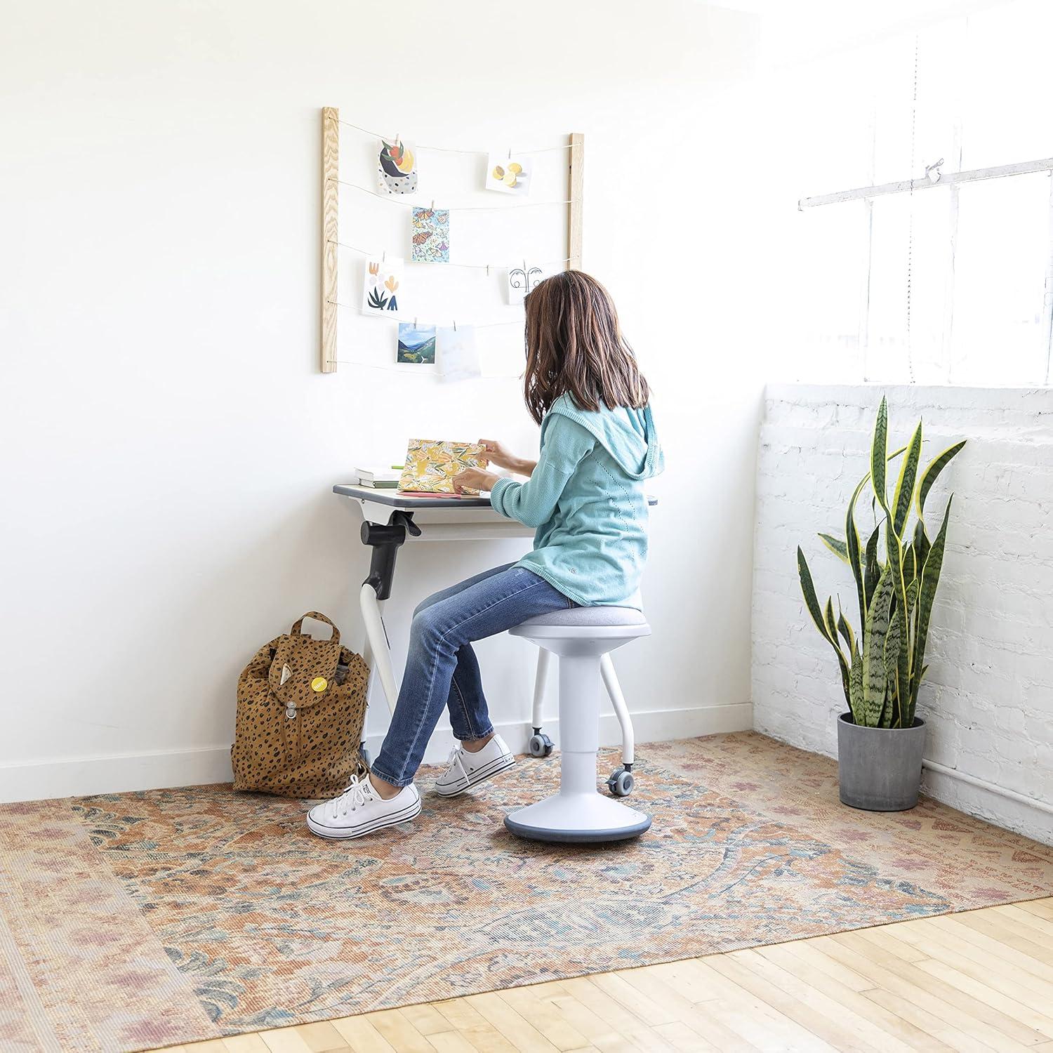 ECR4Kids ECR4Kids Sitwell Wobble Stool with Cushion, Adjustable Height, Active Seating