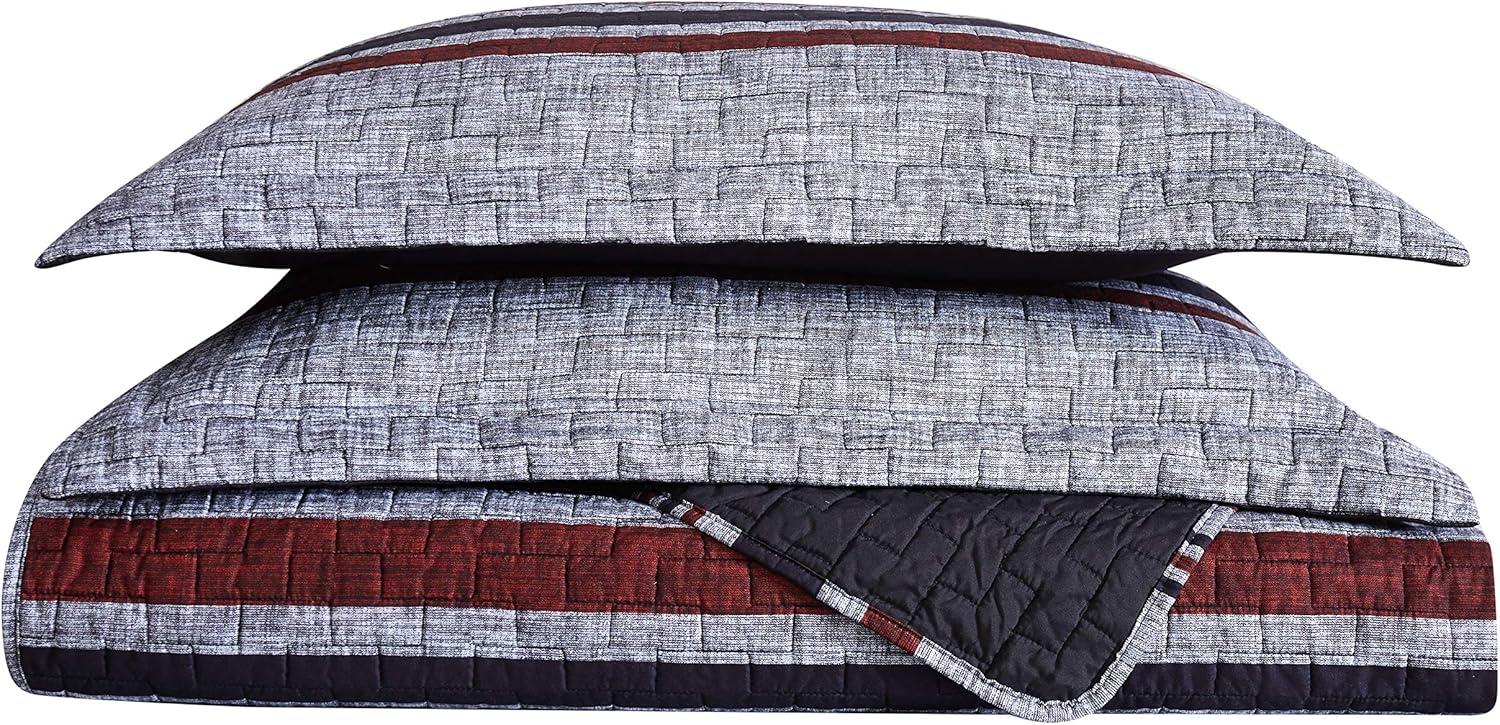 London Fog Warren Stripe Quilt Set