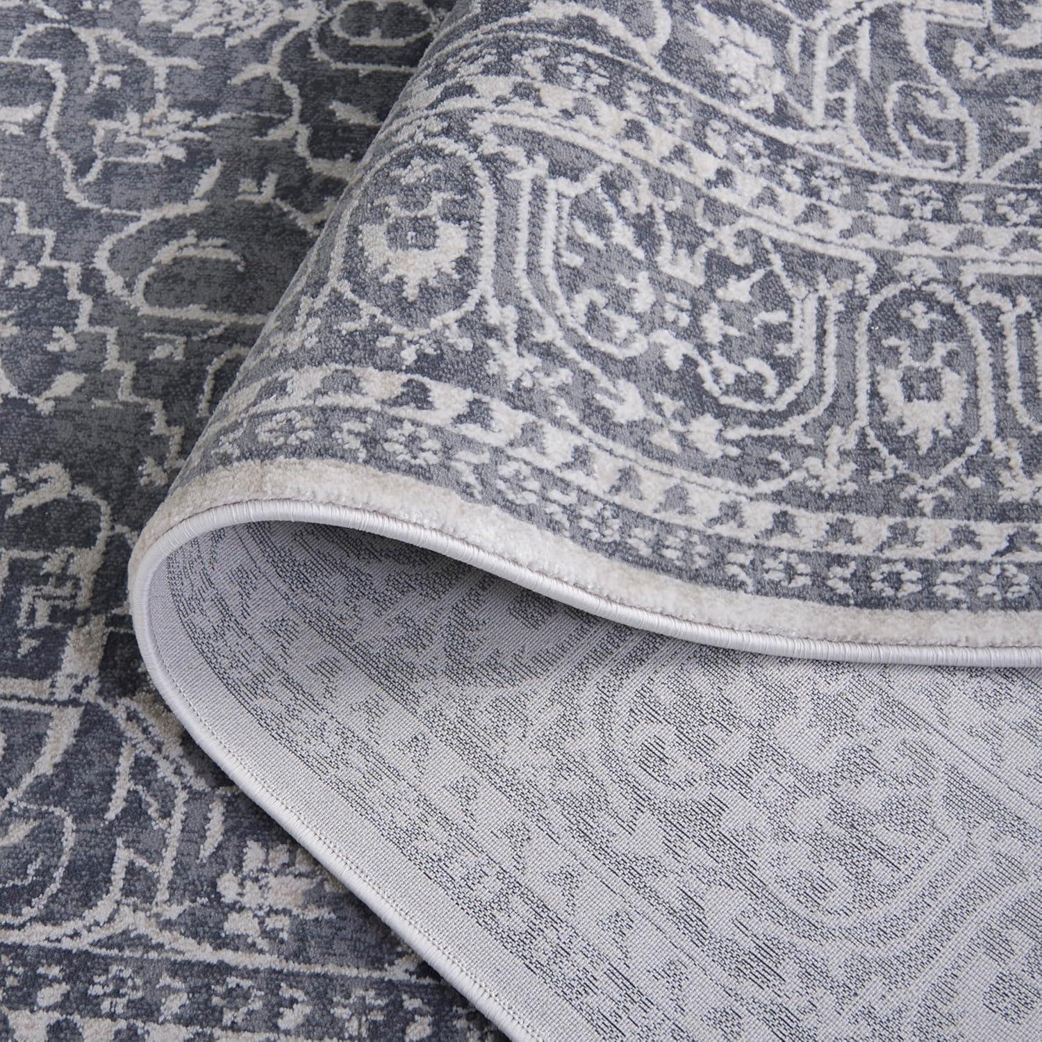 Reflection RFT670 Power Loomed Indoor Accent Rug - Dark Grey/Cream - 3'x5' - Safavieh.