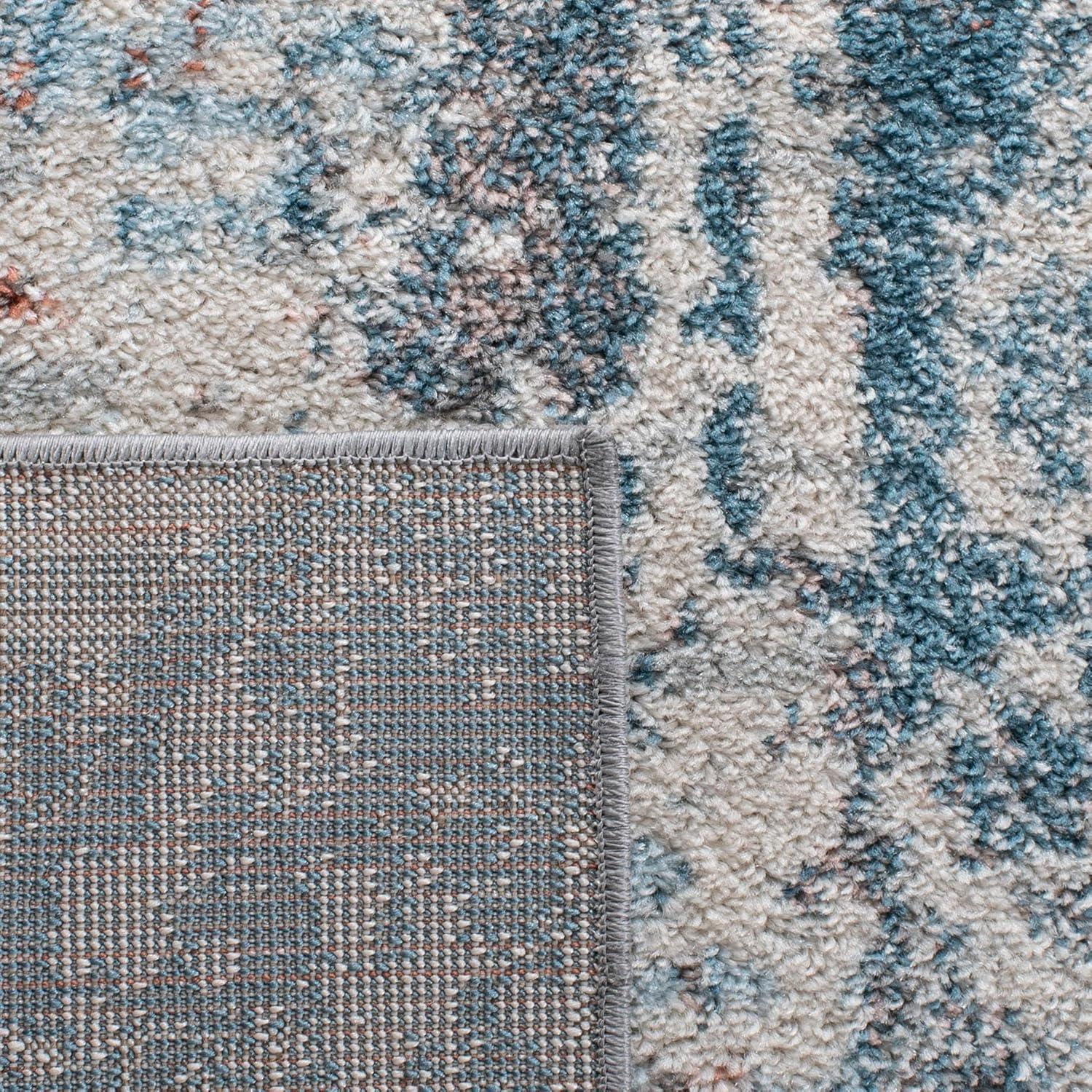 Tulum TUL232 Power Loomed Area Rug - Ivory/Dark Blue - 6'x9' - Safavieh.