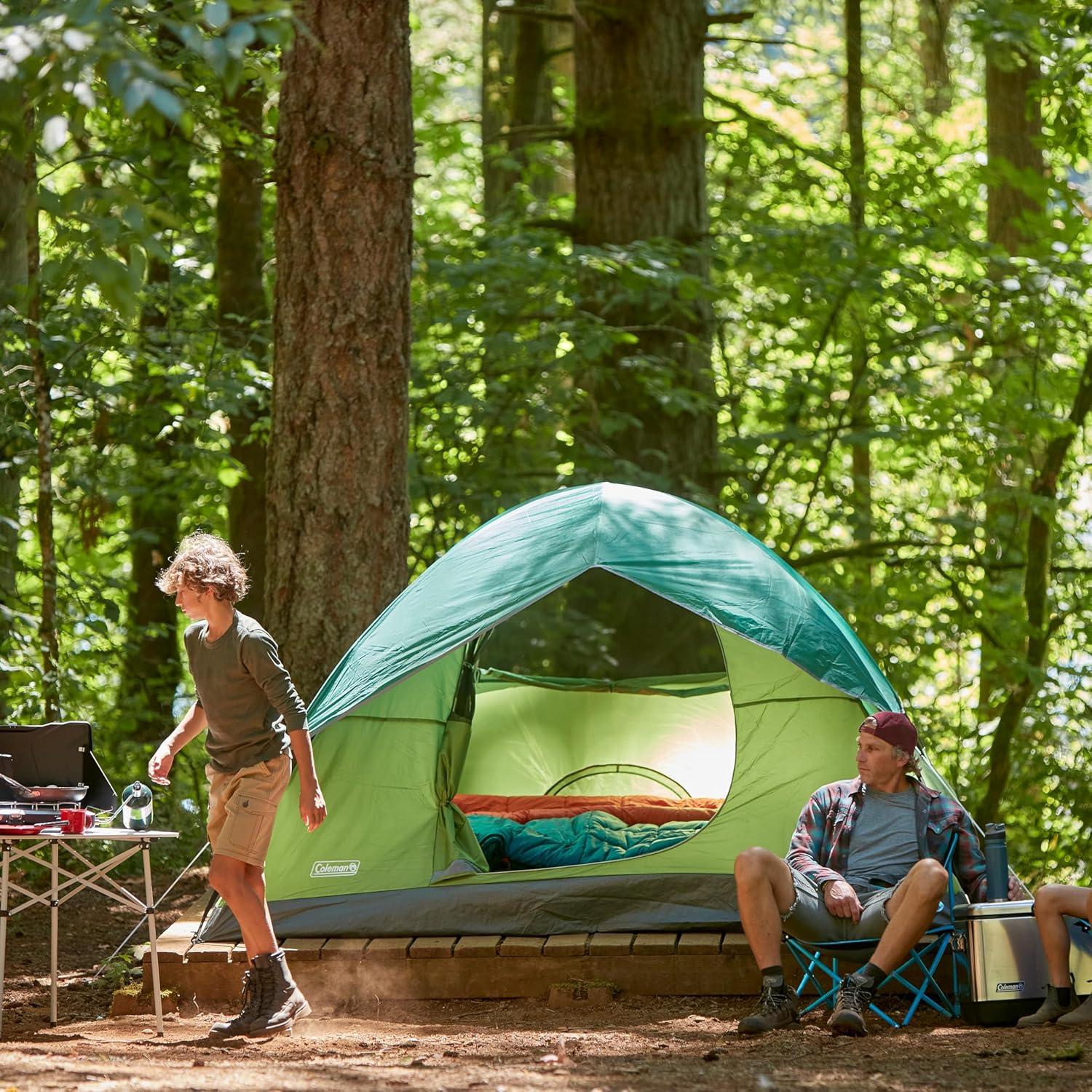Coleman Sundome 4-Person Camping Family Tent - Green