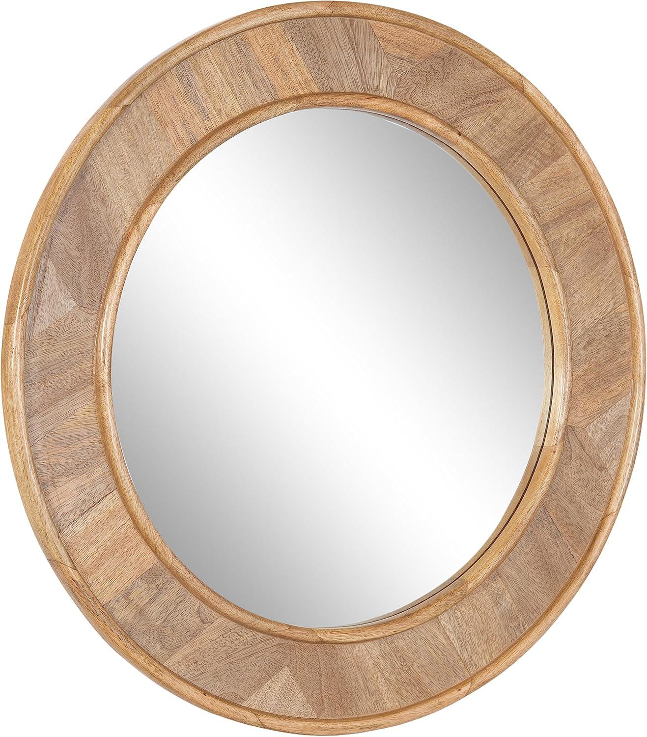 28"x28" Yahna Round Wall Mirror - Kate & Laurel All Things Decor