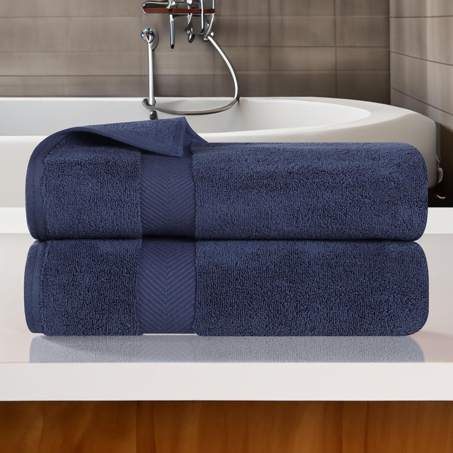 Oversized Midnight Egyptian Cotton Bath Towel Set