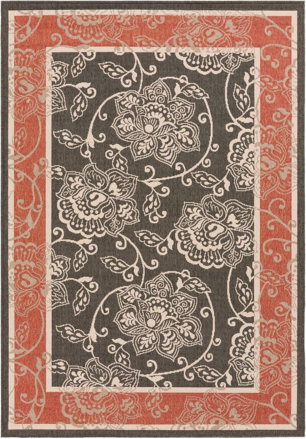 Livabliss Rhoda Outdoor Border Area Rug,3'7" x 5'7",Green