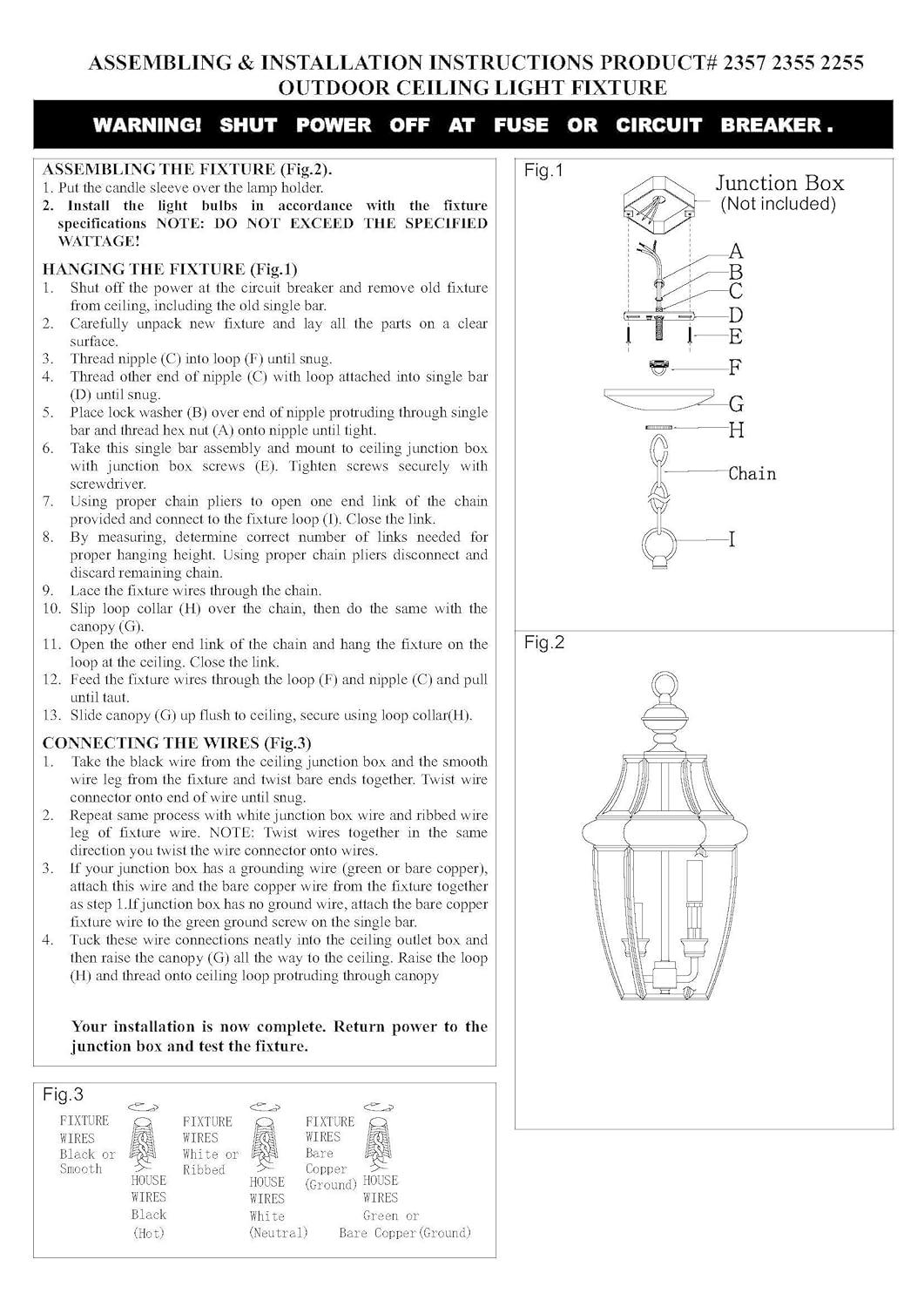 Lighting Lumens 2 Light Outdoor Chain Lantern Pendant with Clear Glass Shade