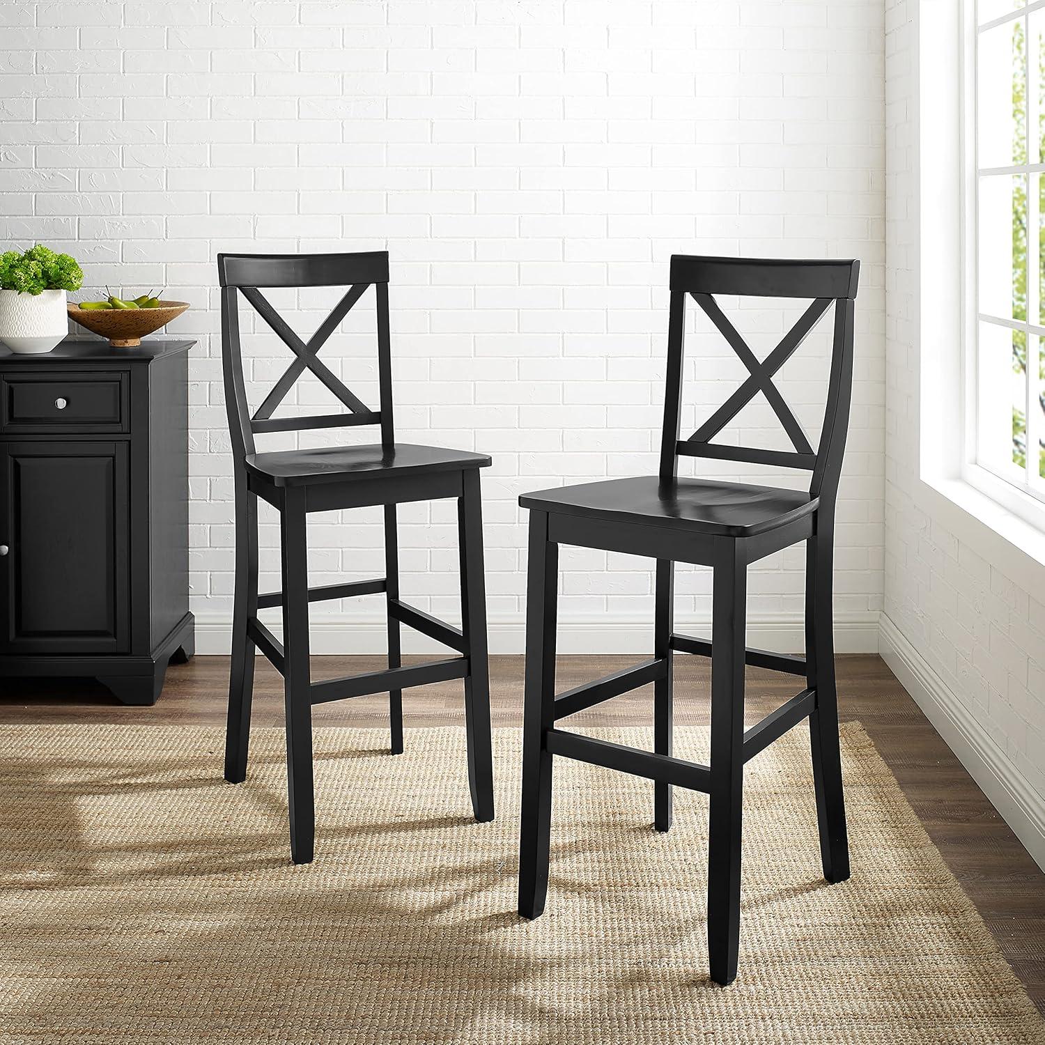 Set of 2 30" X-Back Barstools - Crosley