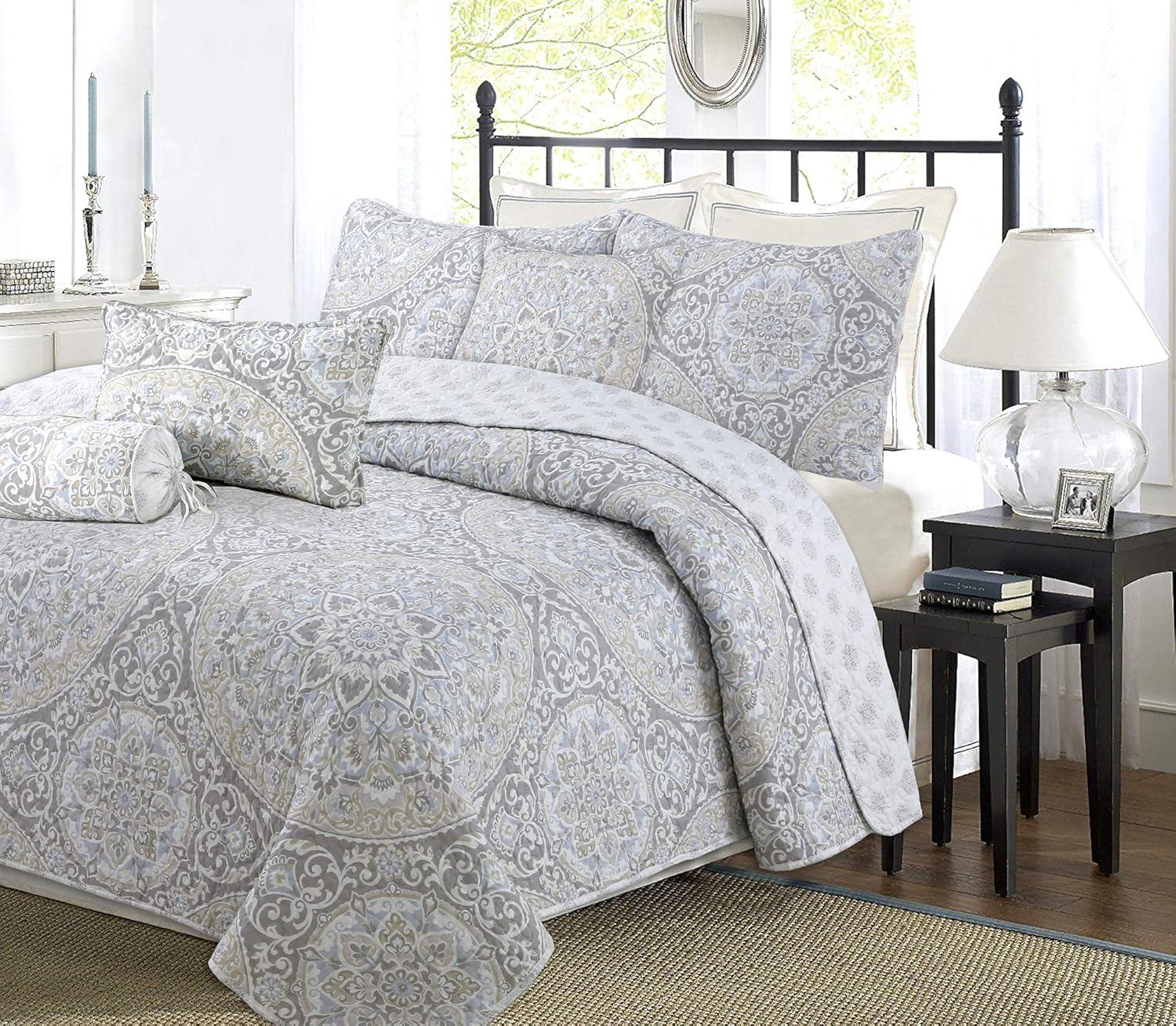 Cozy Line Home Fashion Damask Quilt Set