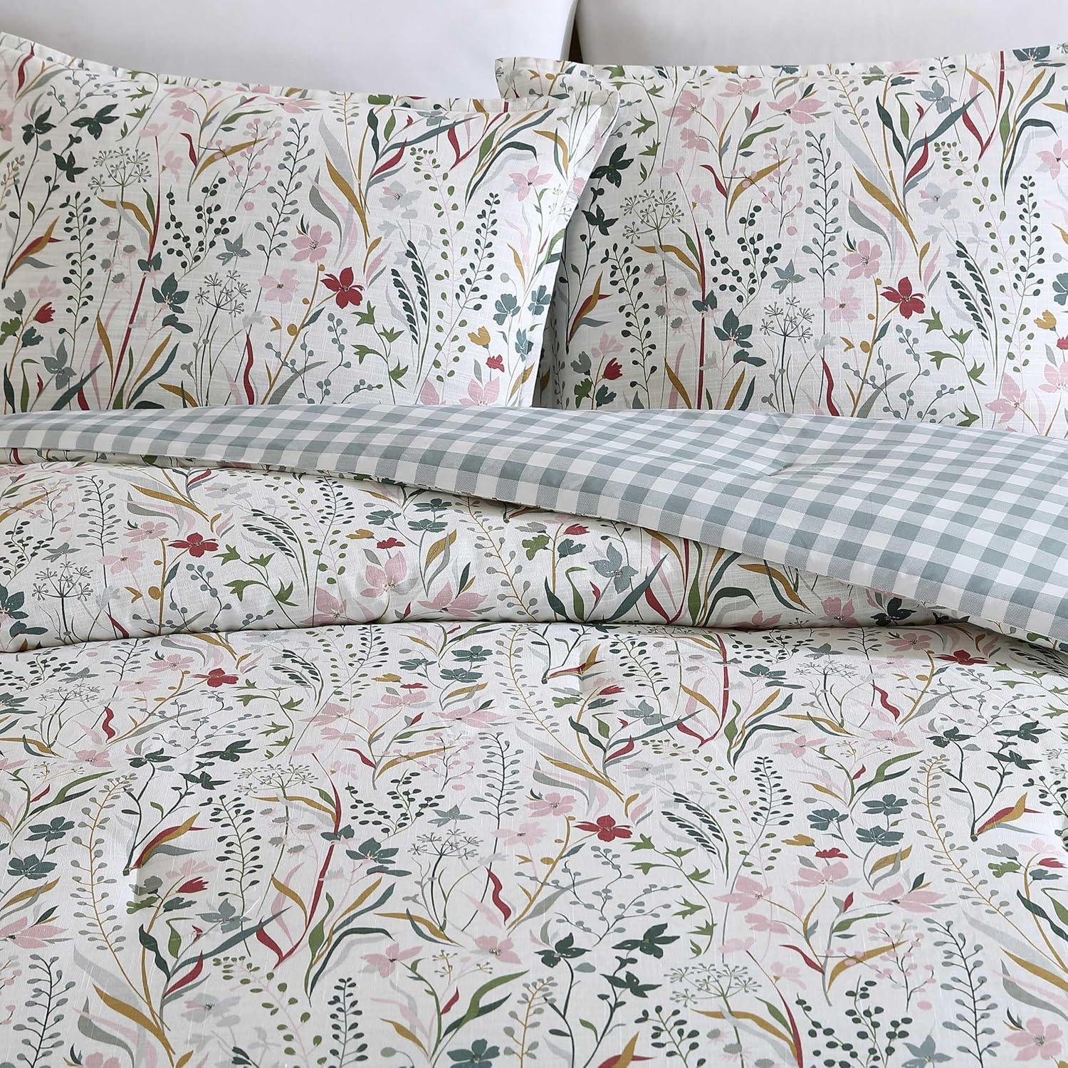Eddie Bauer Varigated Eddie Bauer Woodland Forest Cotton Reversible Pink Comforter Set