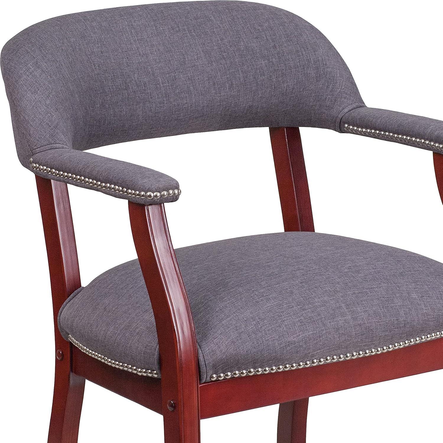 Emma and Oliver Gray Fabric Luxurious Conference Chair