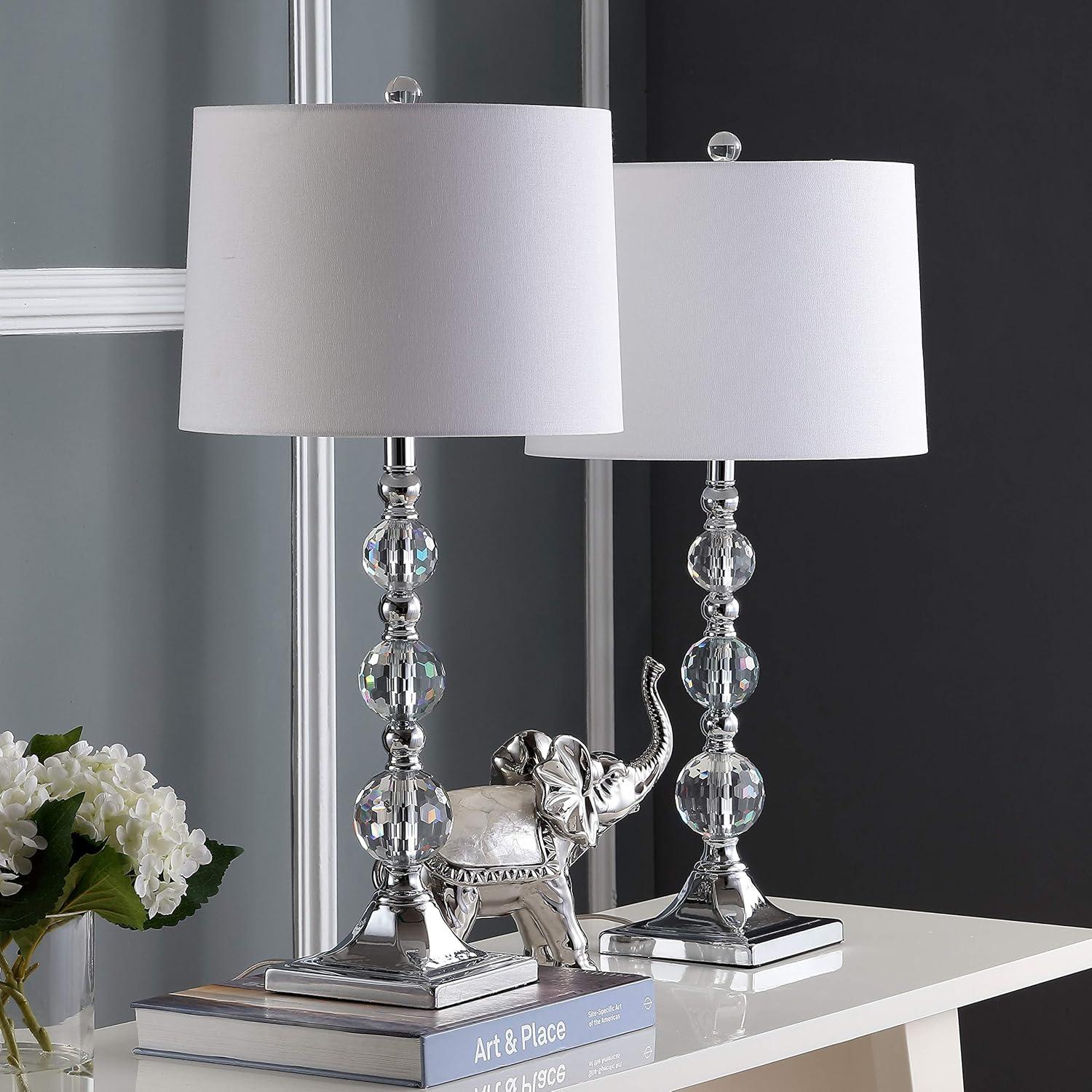 Maeve Crystal Ball Lamp (Set of 2) - Clear/White - Safavieh.
