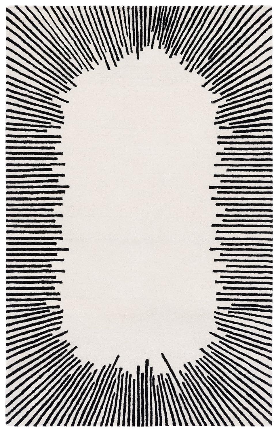 Fifth Avenue FTV129 Hand Tufted Indoor Area Rug - Ivory/Black - 8'x10' - Safavieh