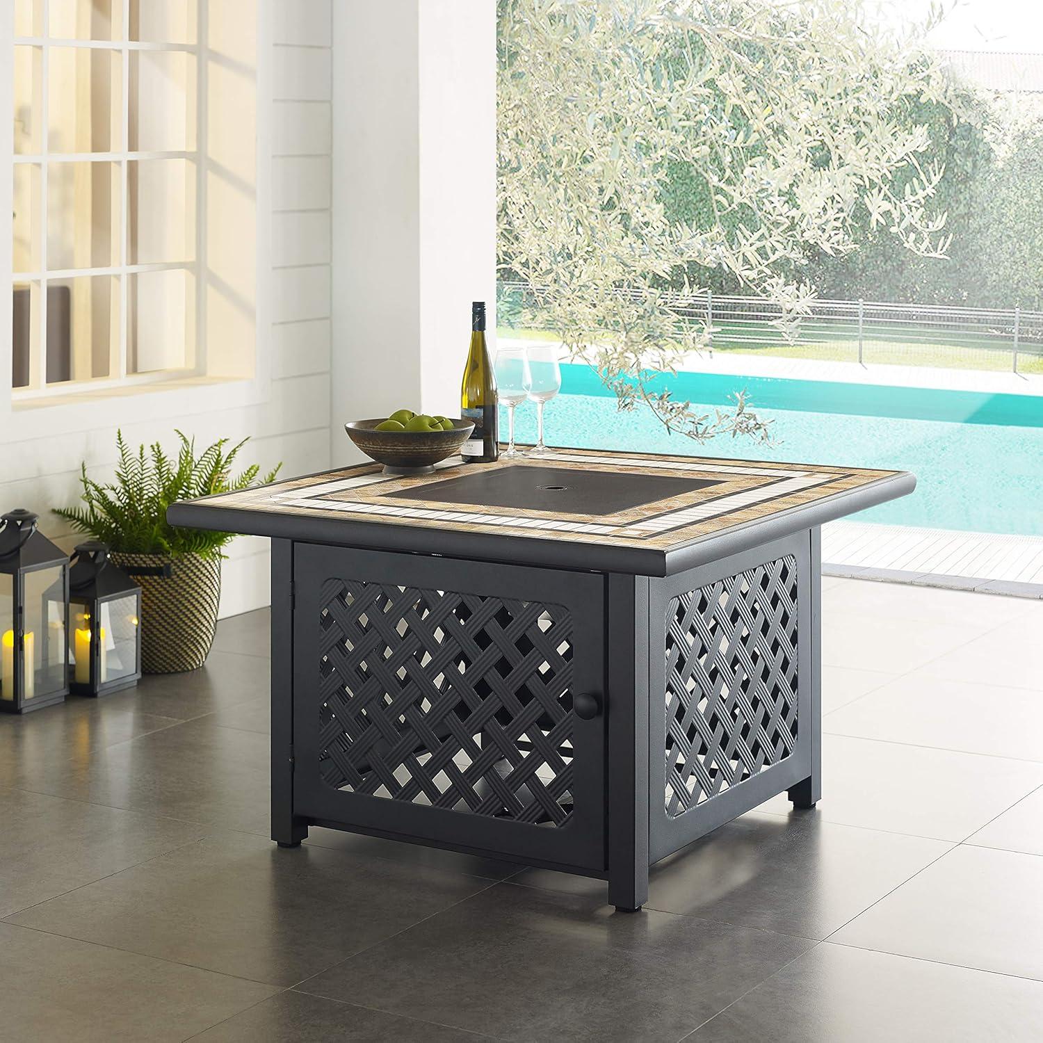 Munguia Square Fire Pit Table