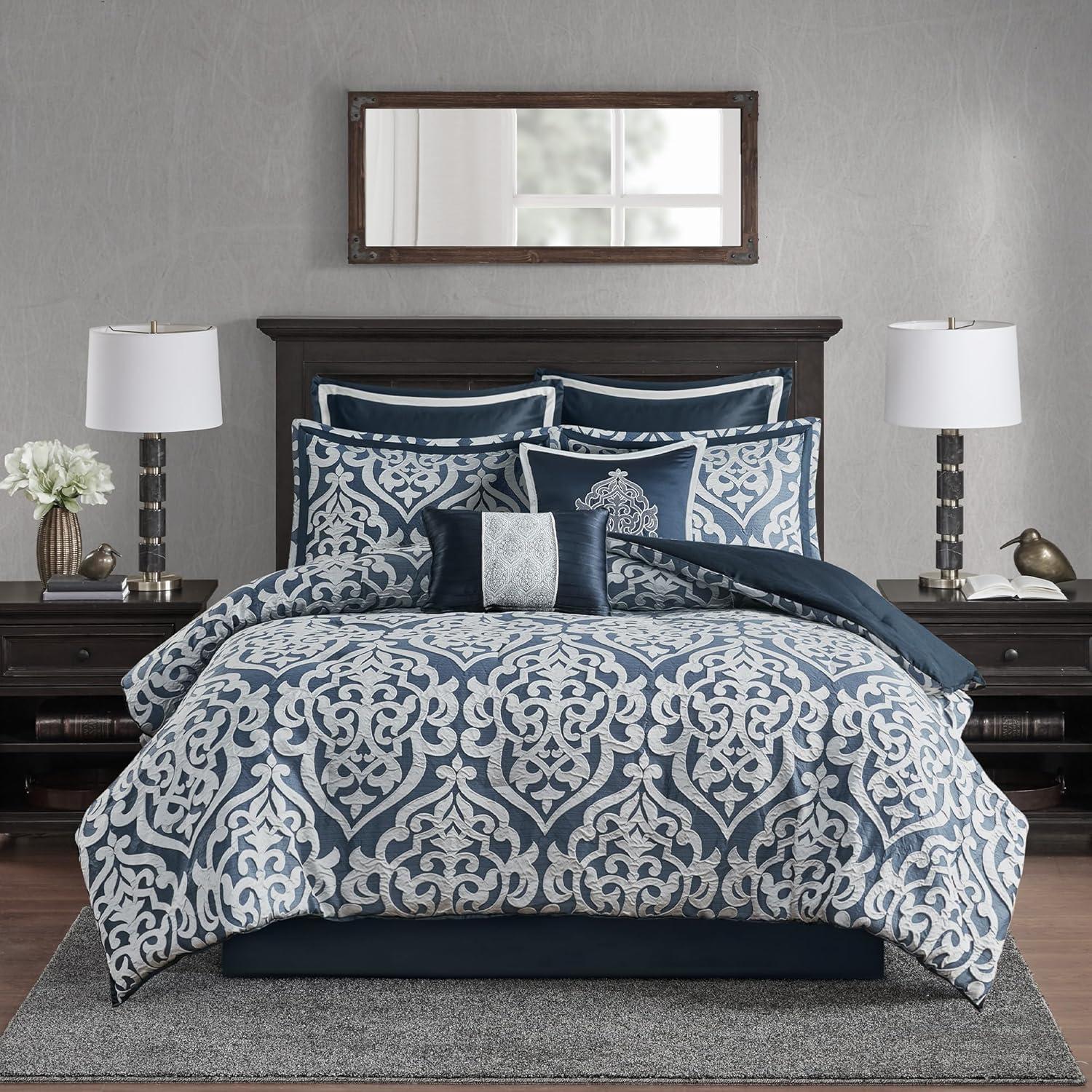 Madison Park Odette Jacquard 8 Piece Comforter Set & Reviews | Wayfair