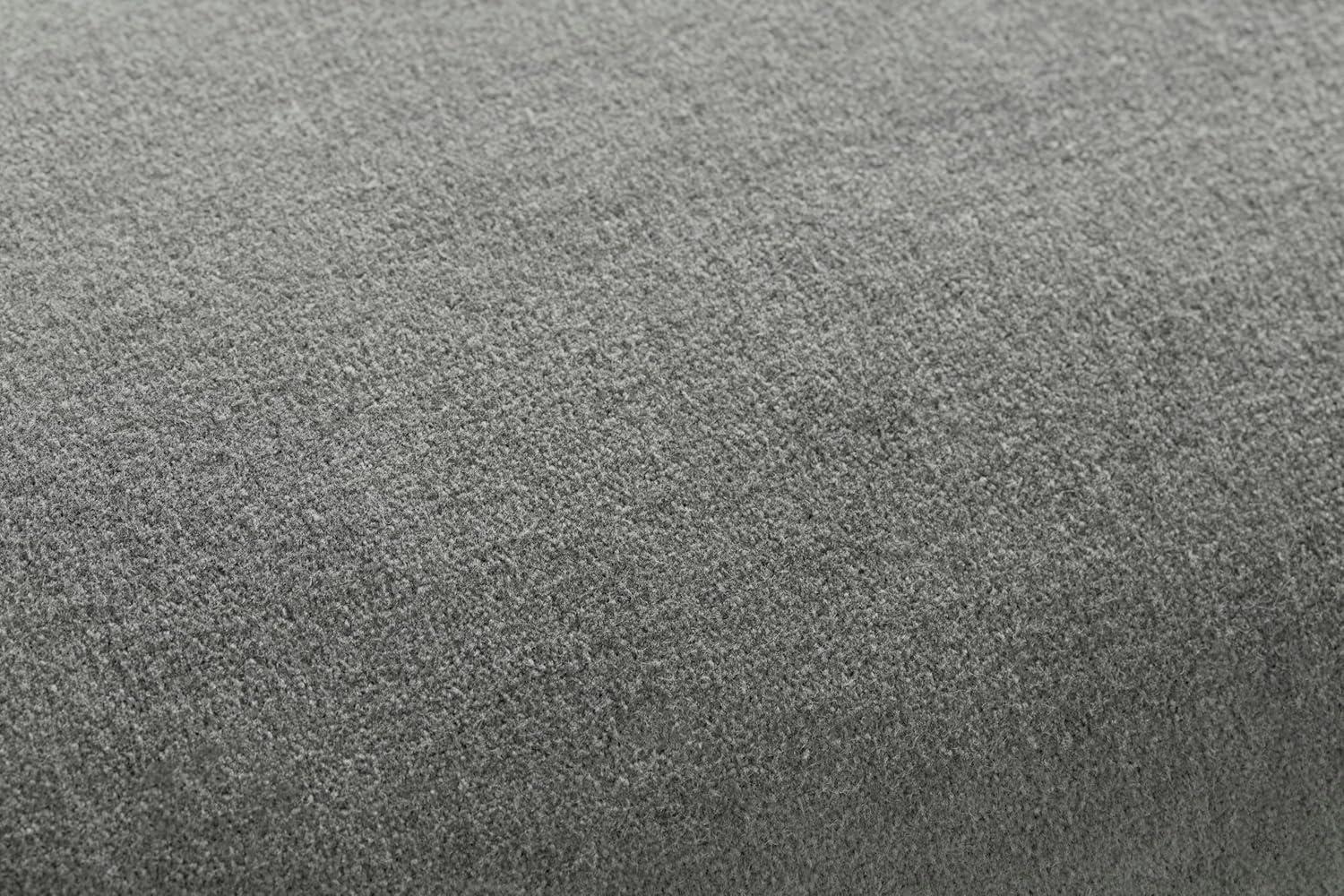 Grey Velvet 12" x 27" Cotton Pillow Cover with Piped Edges