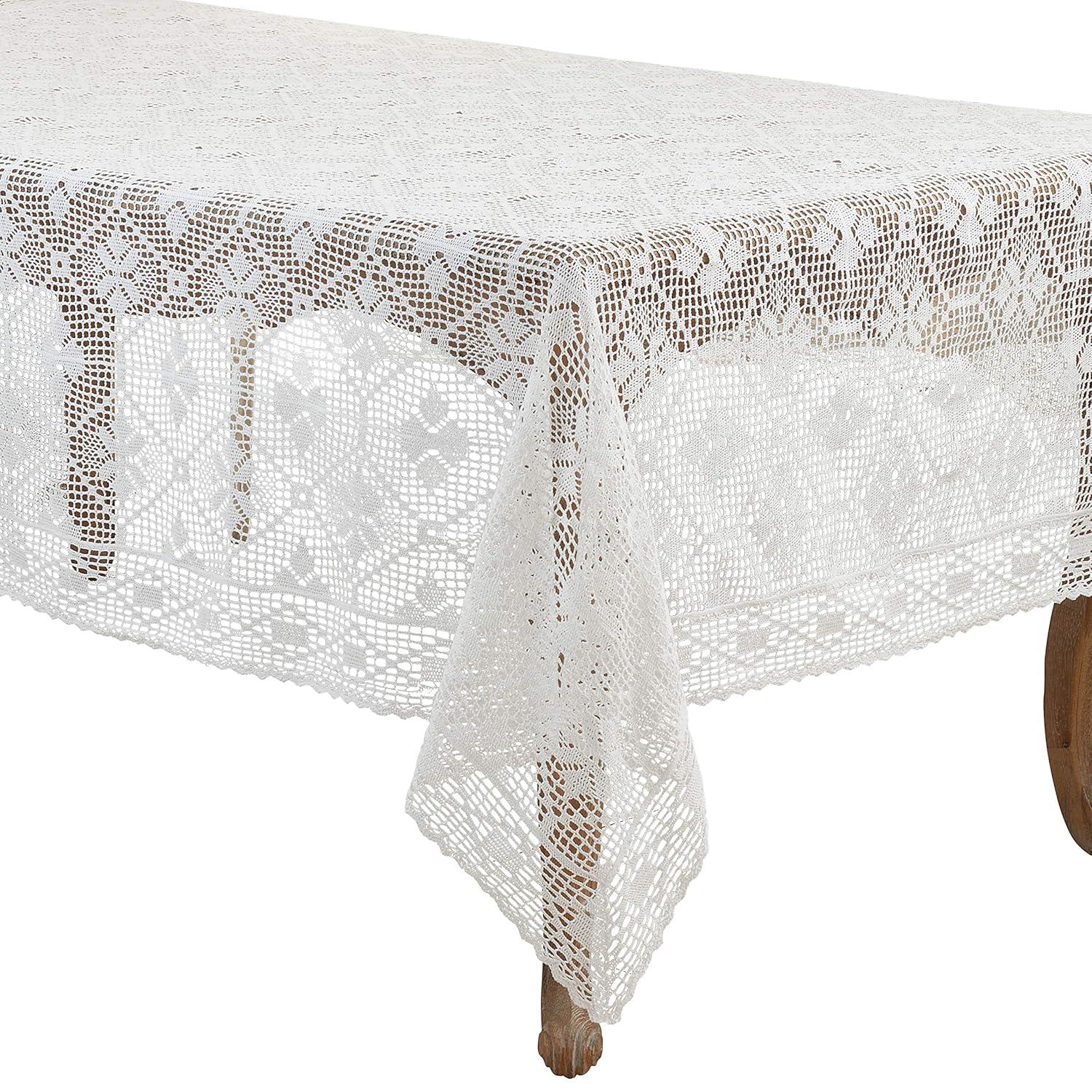 Saro Cressida Ikat Cotton Blend Tablecloth