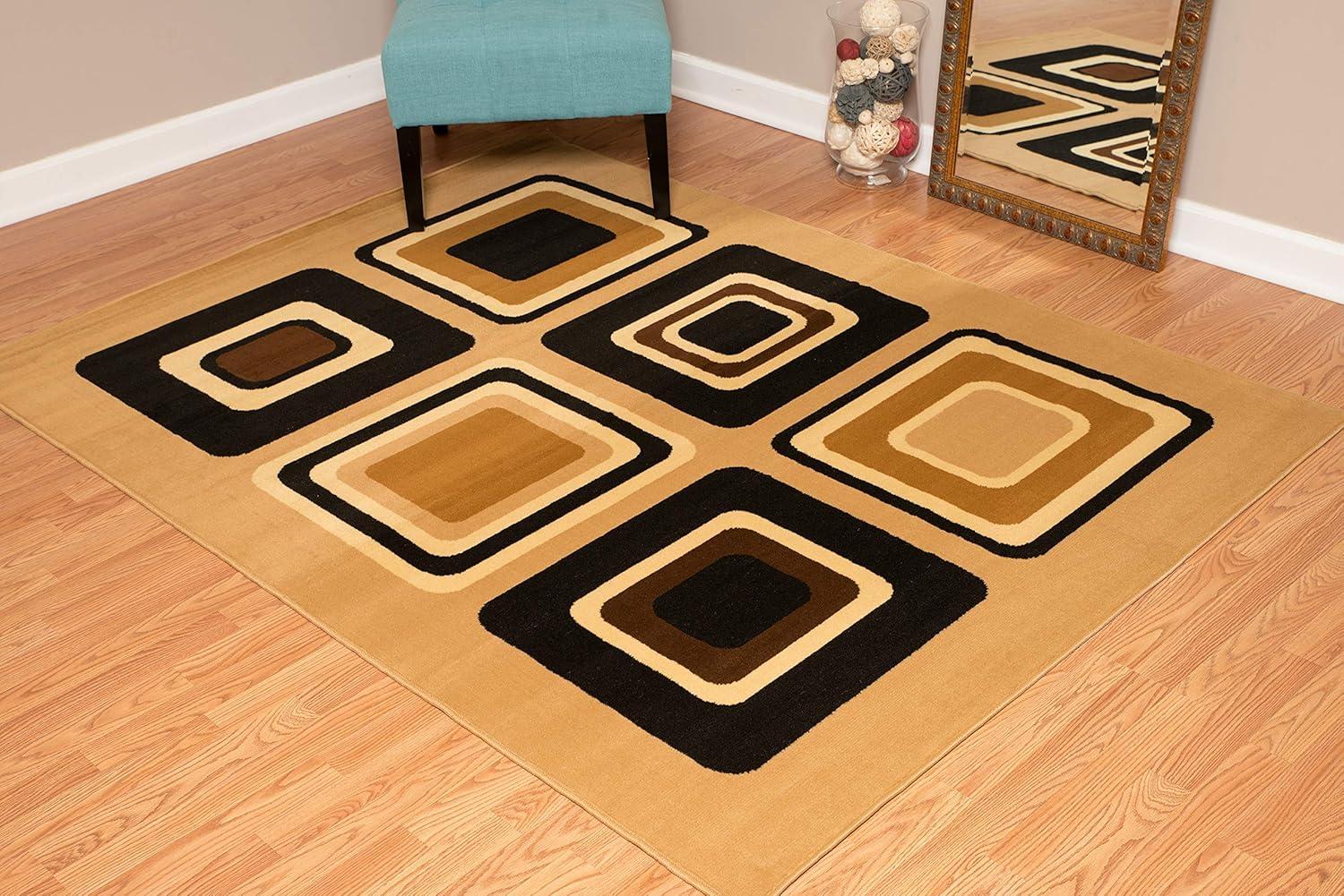 United Weavers Plaza Florence Accent Rug, Geometric Pattern, Brown, 1'11" X 3'3"