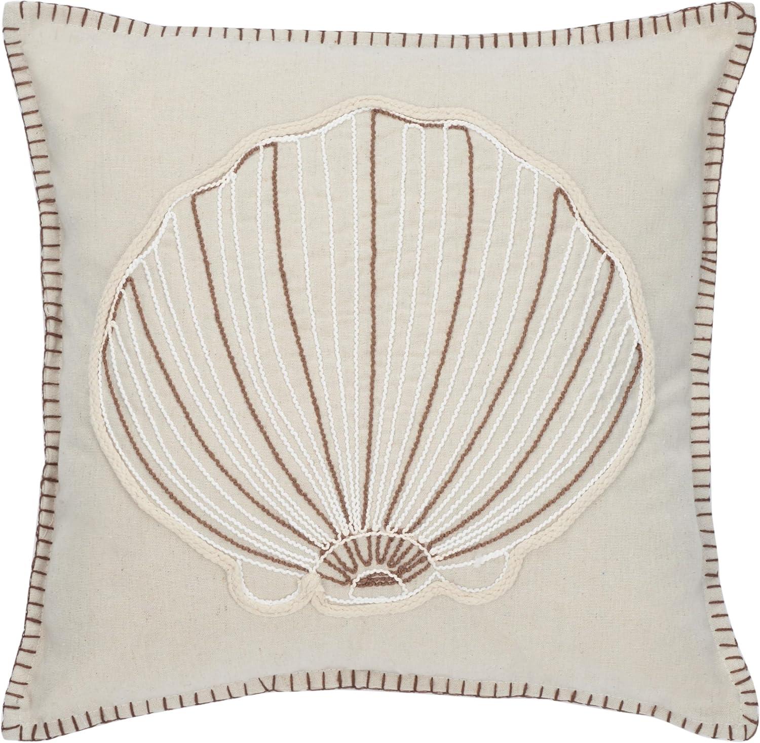 Schwartz Embroidered Cotton Reversible Throw Pillow