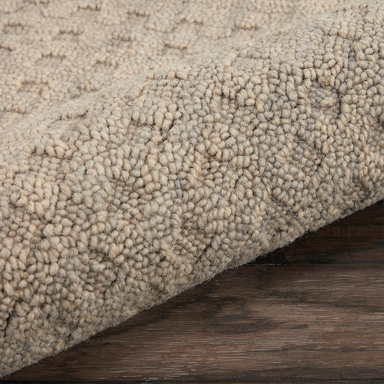 Nourison Perris Textured Indoor Area Rug Taupe 5' x 7'6"
