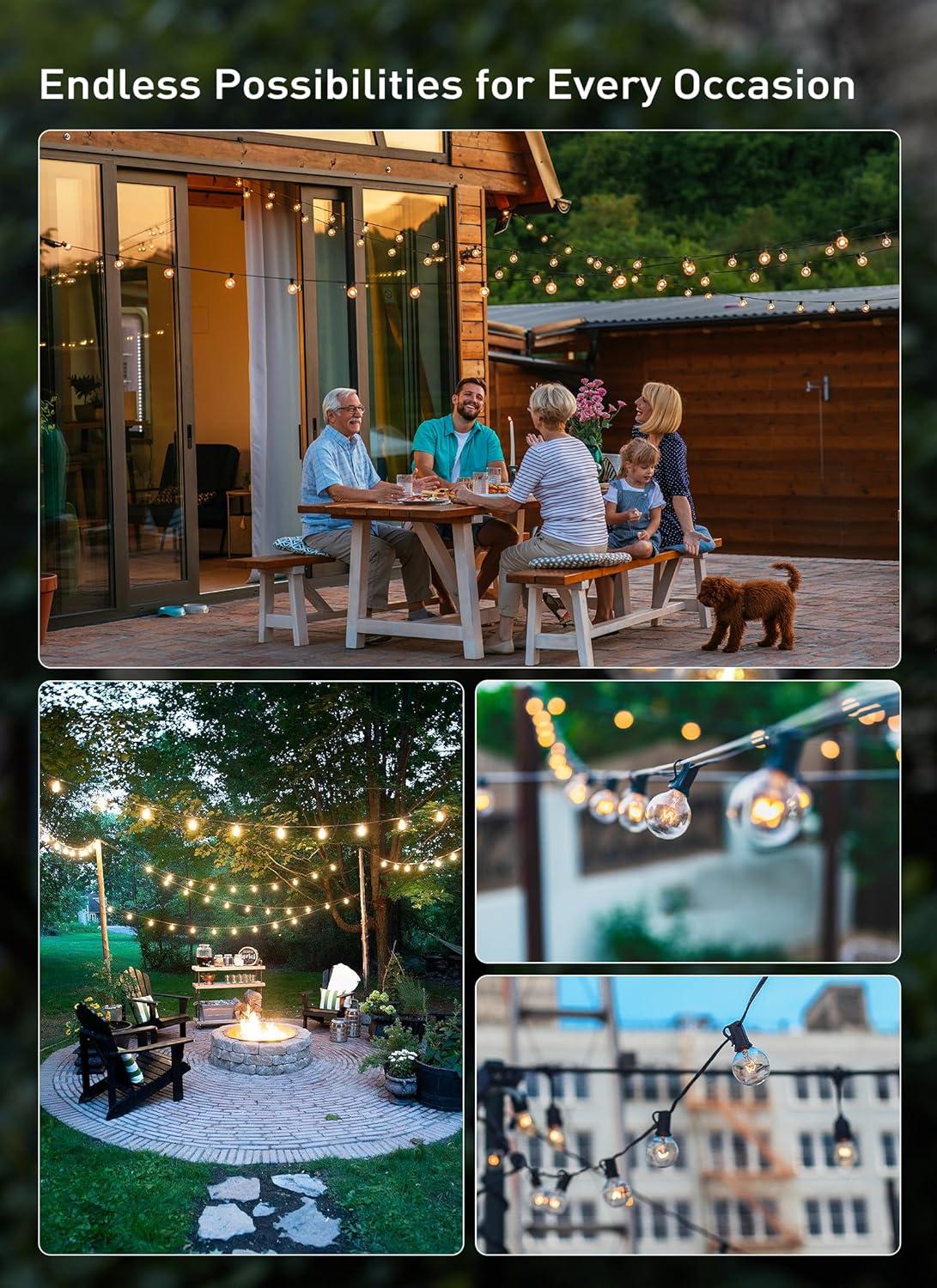 KY G40 Replacement LED Light Bulbs, 25 Pack Clear Globe Bulb fits E12 C7 Candelabra Screw Base Sockets, 1.5 Inch Dimmable Edison Light Bulbs for Indoor Outdoor Patio Decor, Warm White