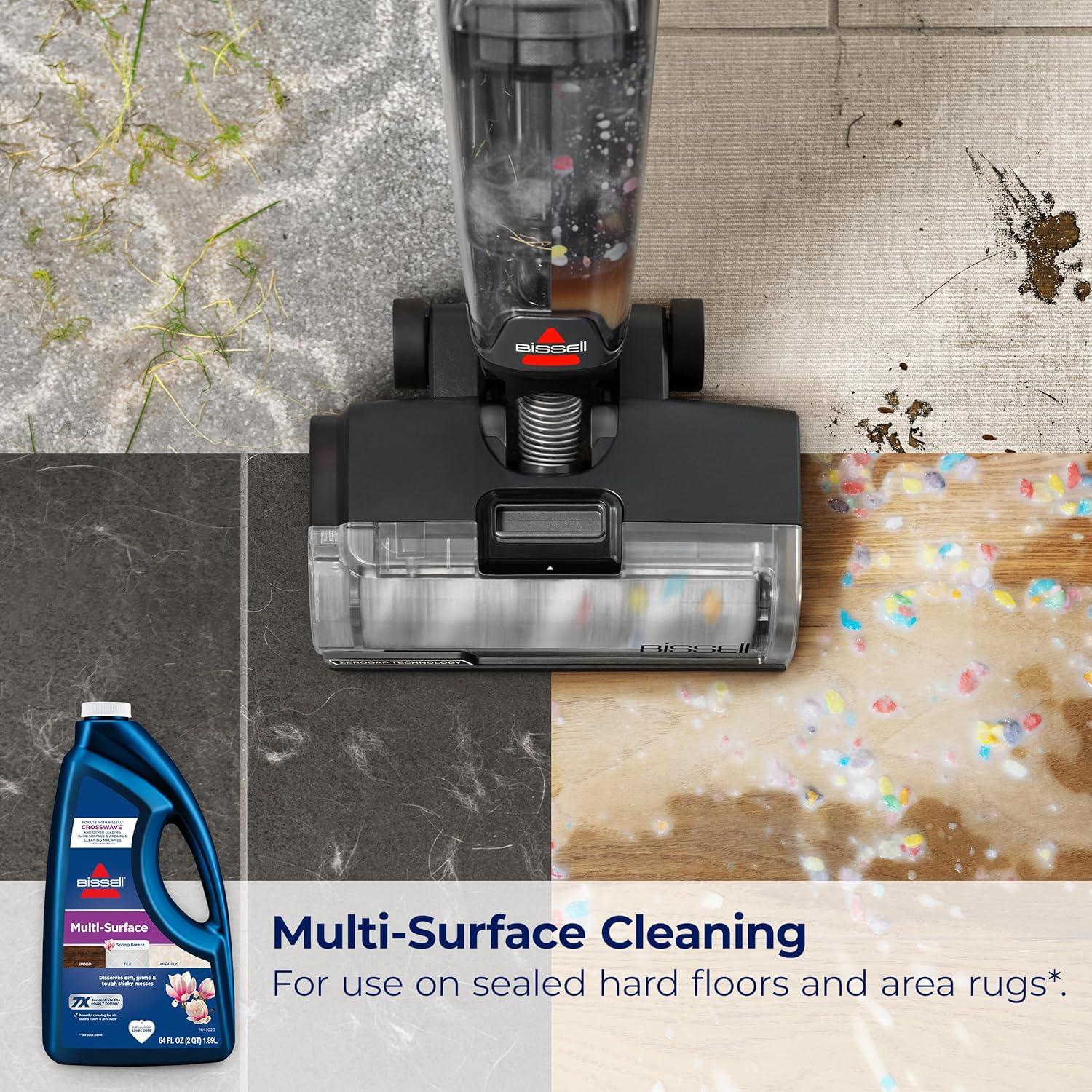 BISSELL 64 oz. CrossWave & SpinWave Multi-Surface Floor Cleaning Formula – 17891: Carpet & Tile Cleaner Solution