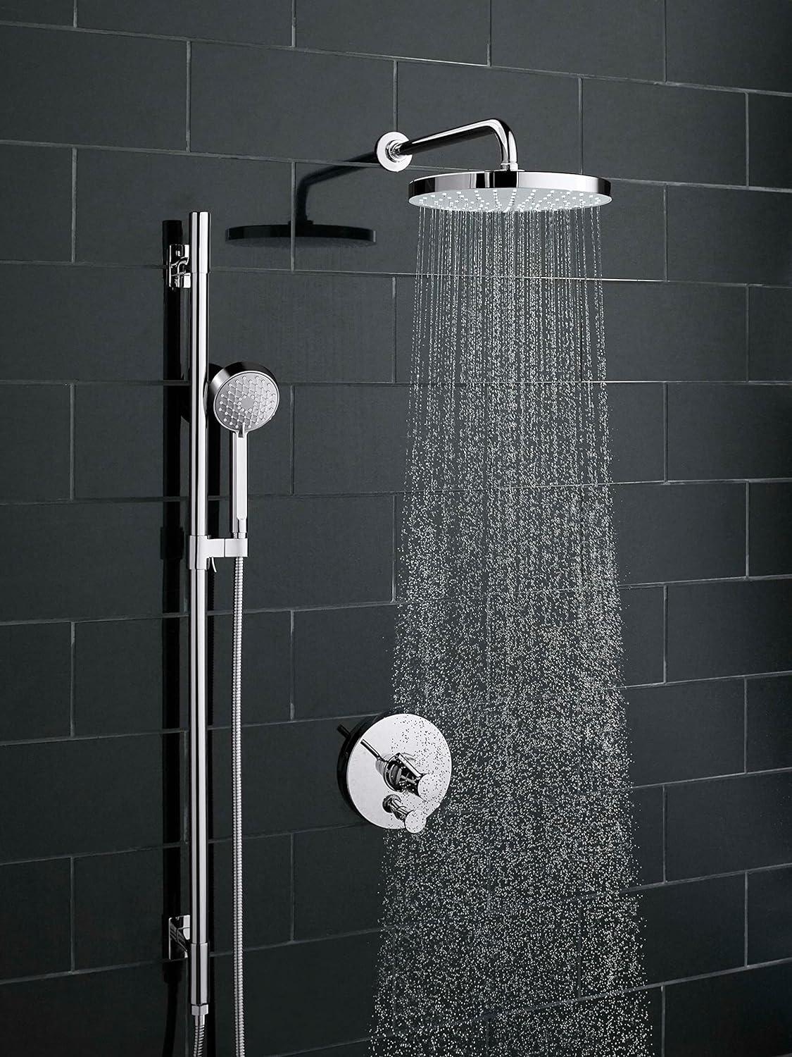 Matte Black 10" Ceiling or Wall Mounted Rain Shower Head